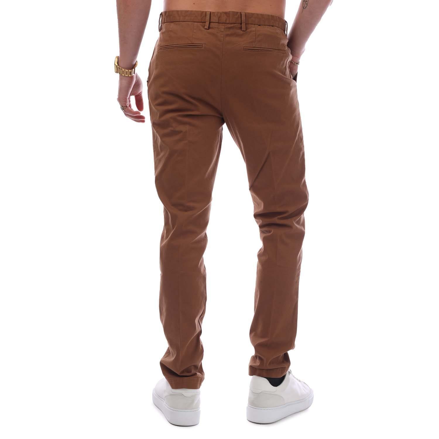 Brown - Boss - Slim Fit Trousers - 3