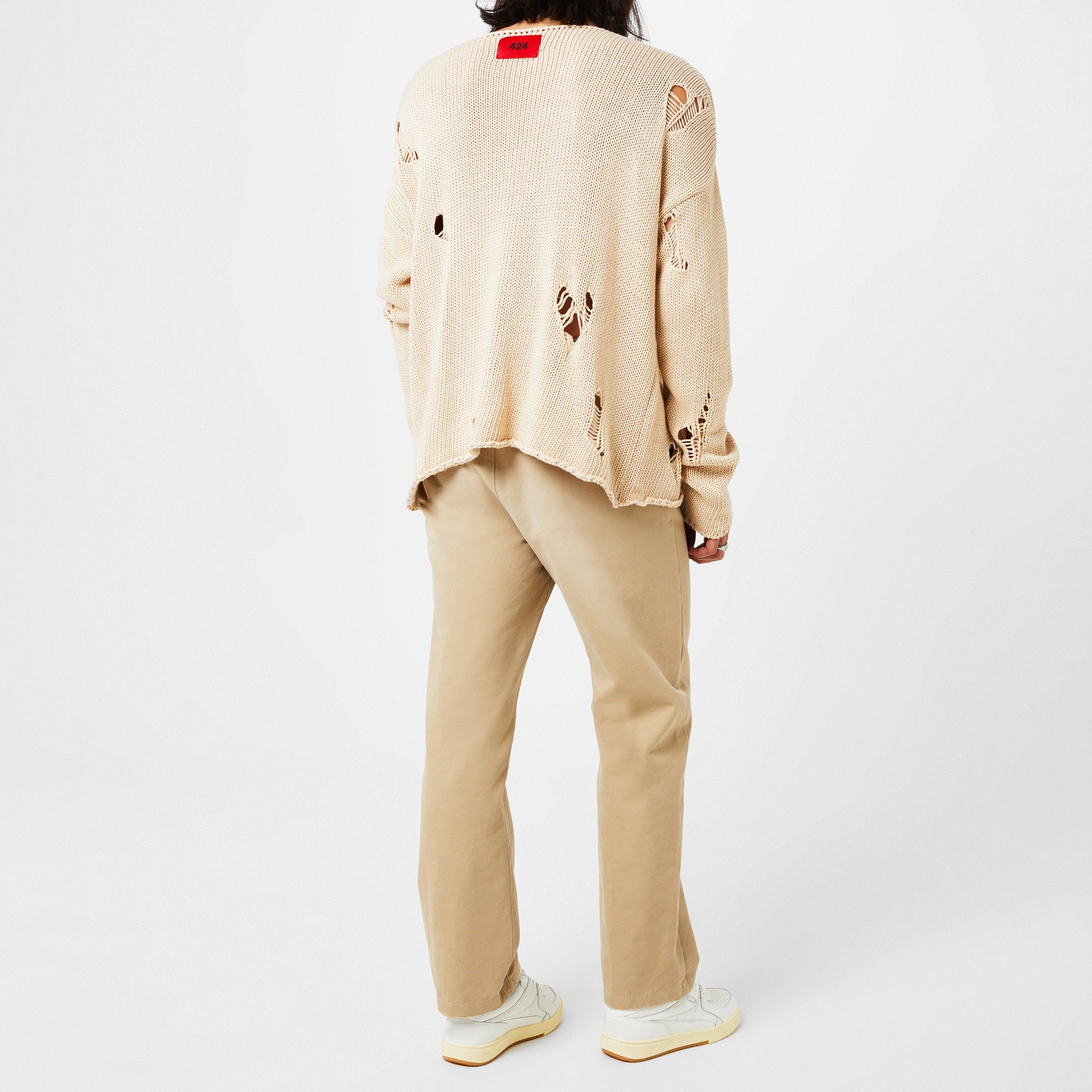 Black - 424 - Men's Mglione Knitted Crew Neck Jumper - 2