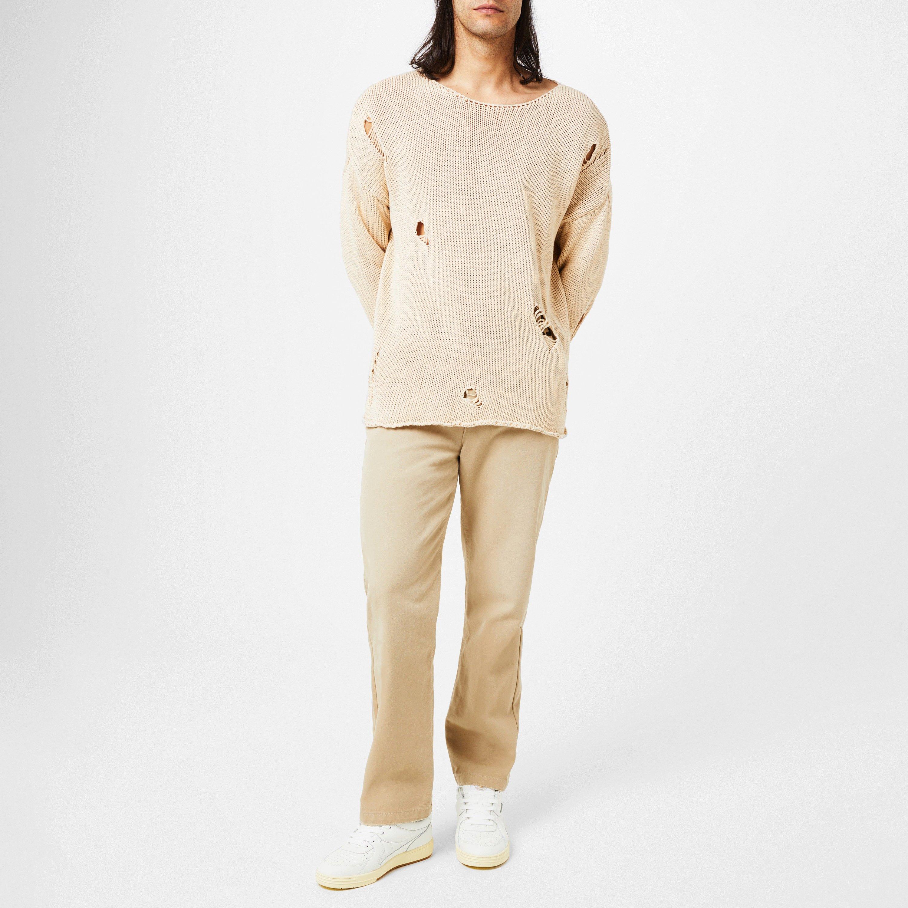 Black - 424 - Men's Mglione Knitted Crew Neck Jumper - 4