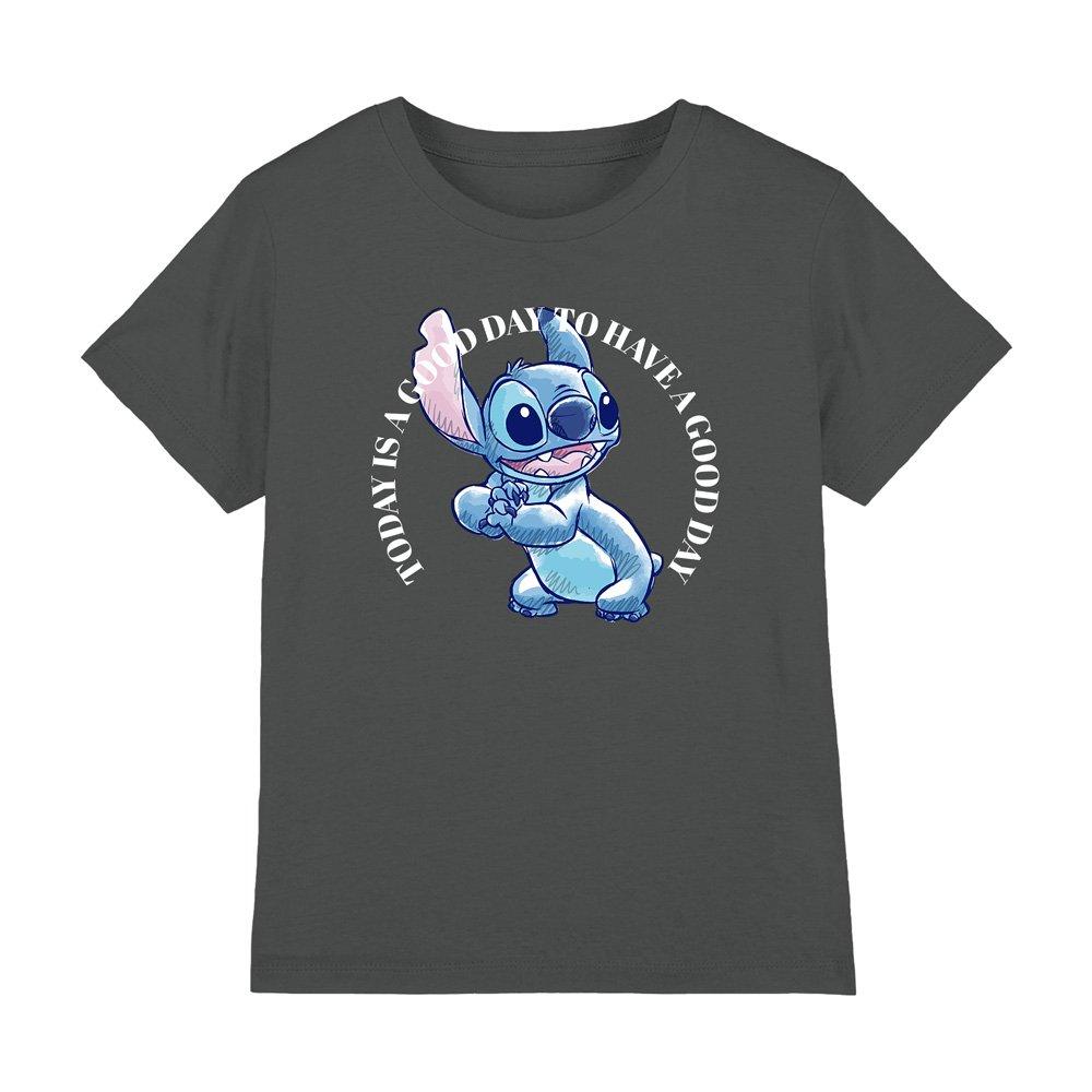 Charcoal - Disney - Lilo & Stitch Good Day Kids T-Shirt Charcoal - 1