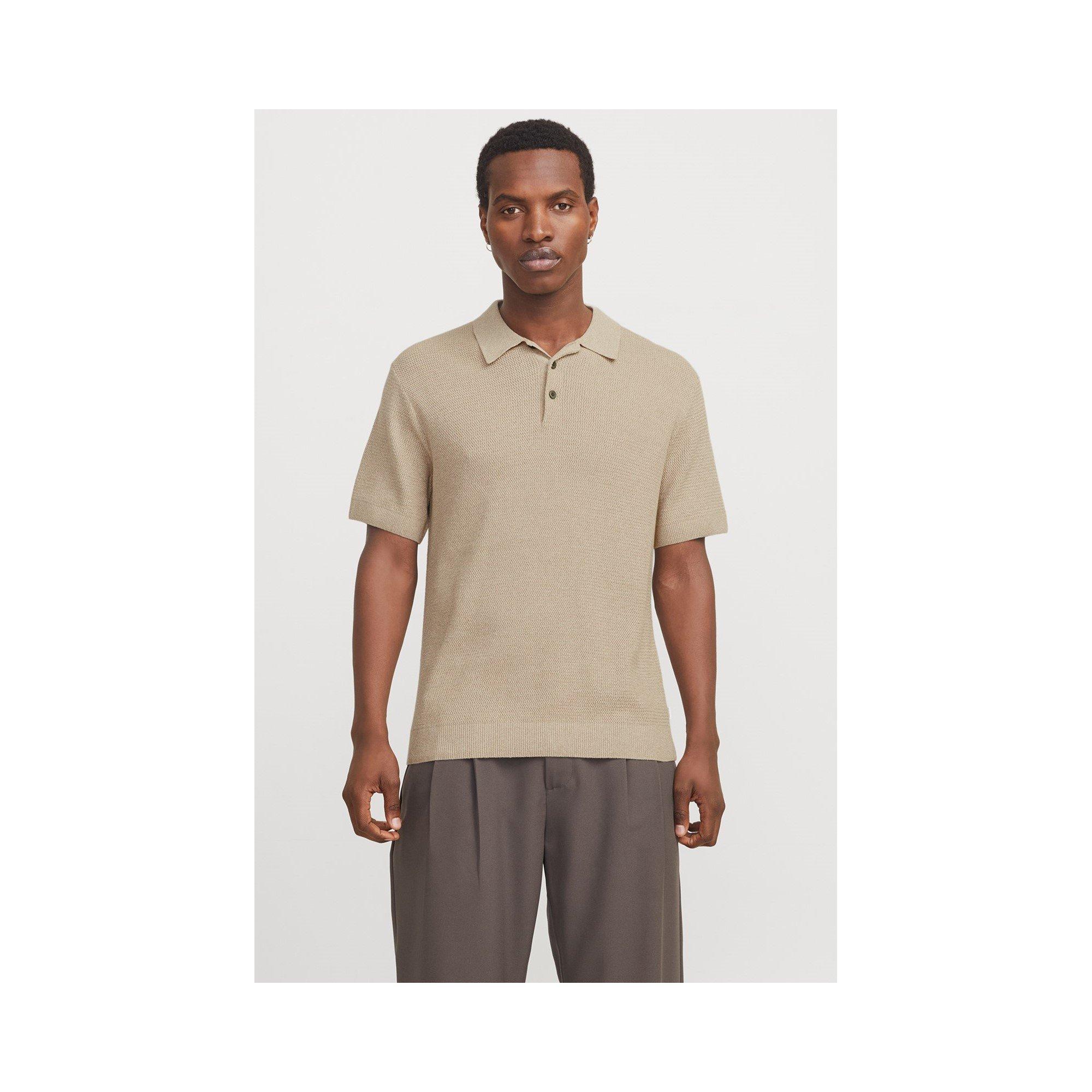 Greige - Jack and Jones - Jack & Jones Premium knitted polo in Beige - 2