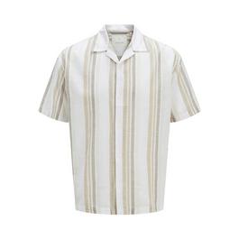 Jack and Jones Jack & Jones Premium revere collar linen shirt in