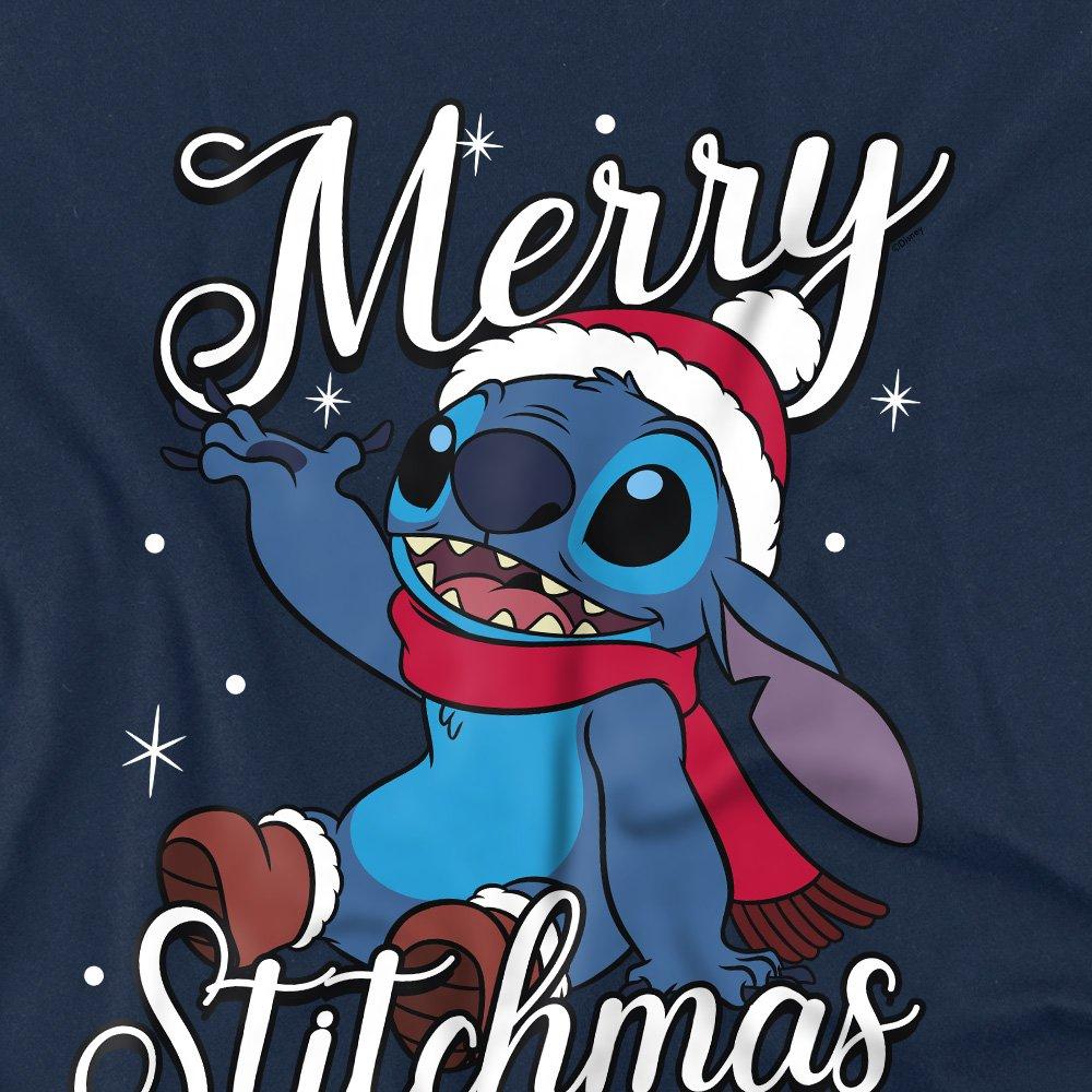 Navy - Disney - Lilo & Stitch Merry Stitchmas Santa Hat Kids T-Shi - 2