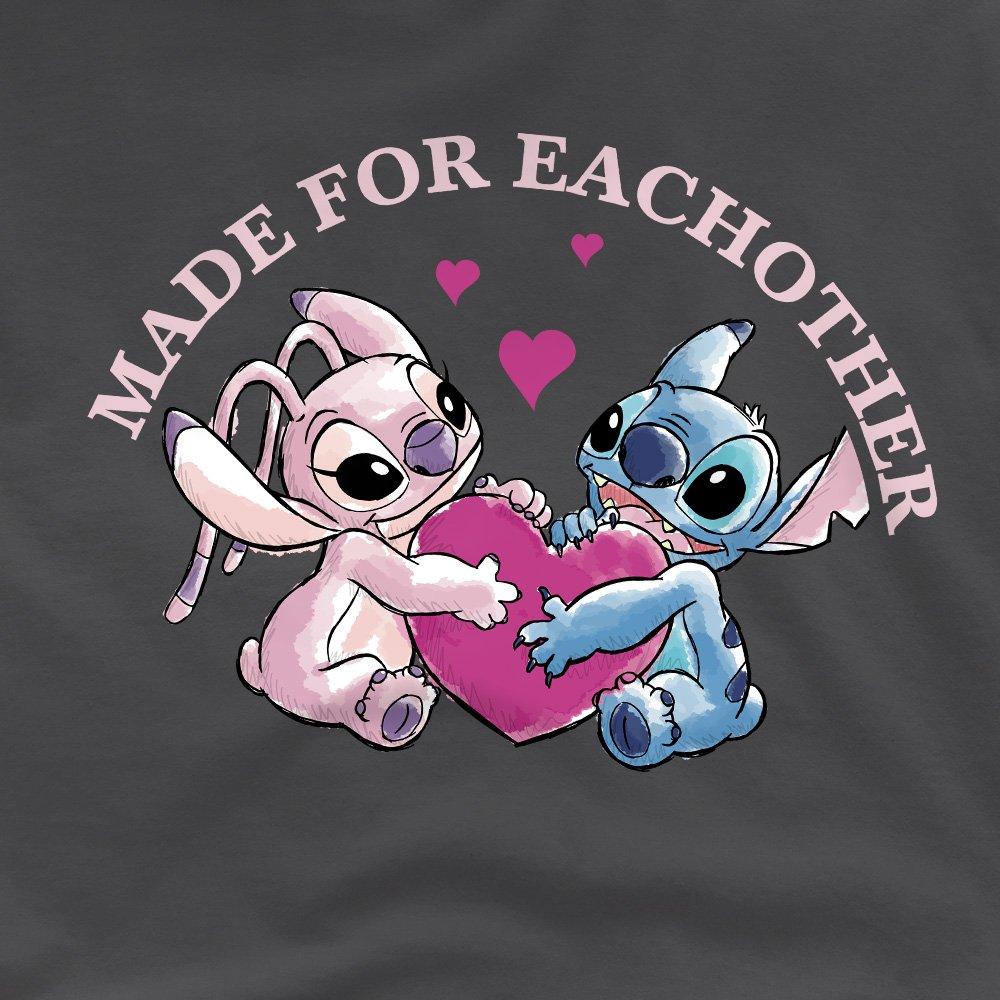 Charcoal - Disney - Lilo & Stitch Made For Each Other Kids T-Shirt Cha - 2