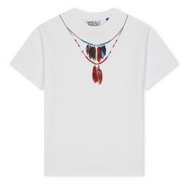 Marcelo Burlon Feather Necklace T-Shirt Childrens
