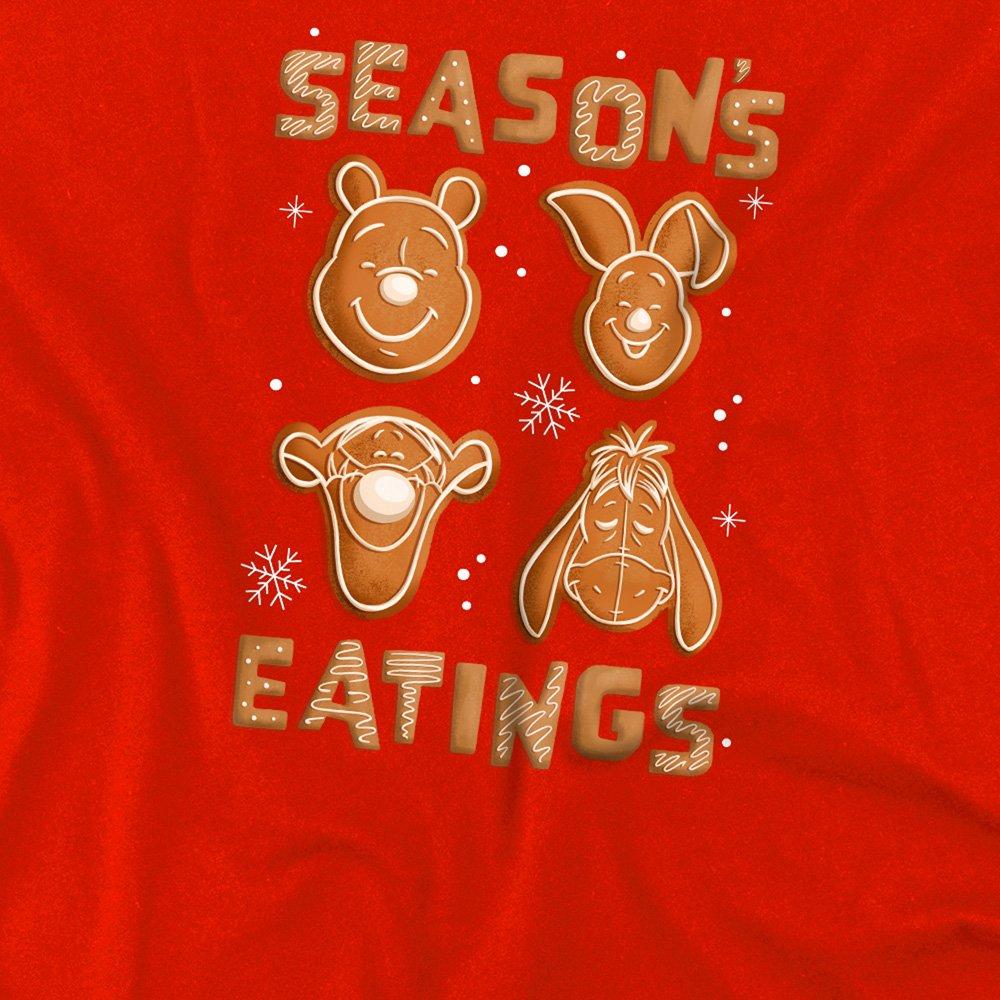 Red - Winnie The Pooh - Seasons Eating Cookies Kids T-Shirt Red - 2