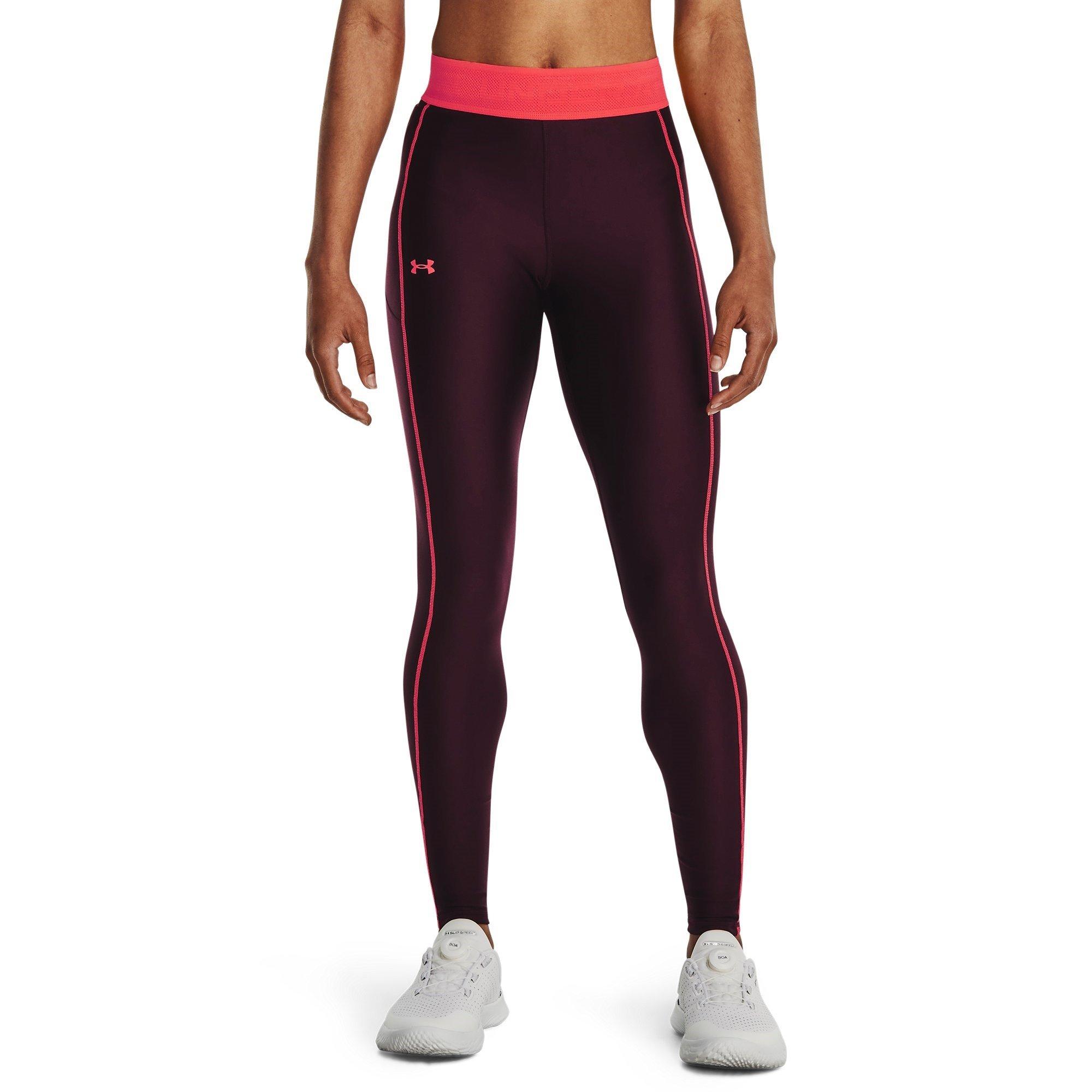 Maroon - Under Armour - HeatGear Branded Waistband Leggings Women’s - 2