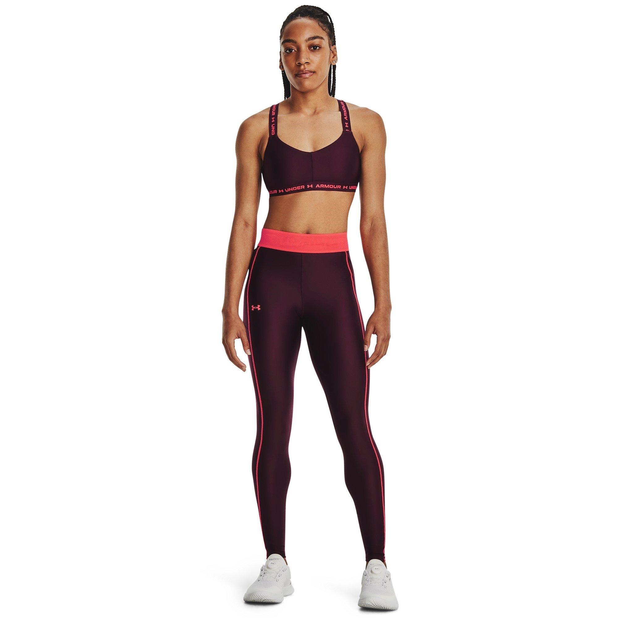 Maroon - Under Armour - HeatGear Branded Waistband Leggings Women’s - 4