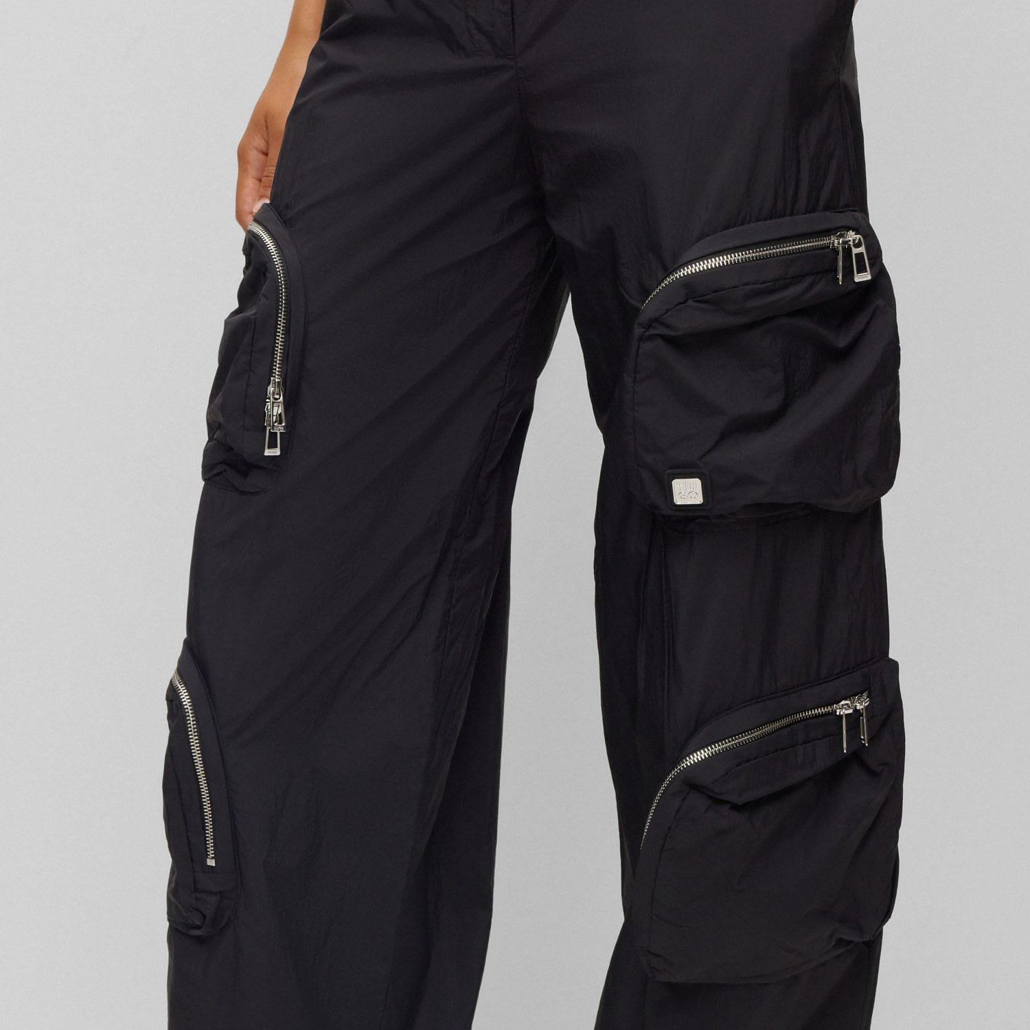 Black - Hugo - Harameri-1 Cargo Trousers - 3