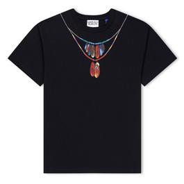 Marcelo Burlon Feathers Necklace T-Shirt Childrens