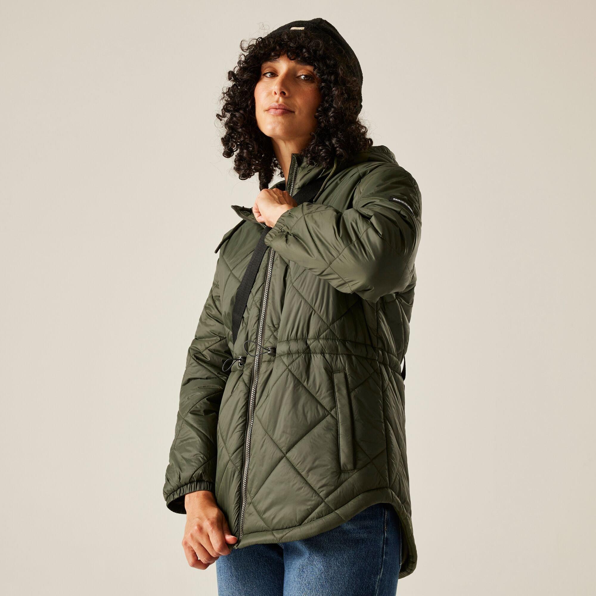 яке Women's Ivey Warmloft Water-Repellent Hooded Quilted