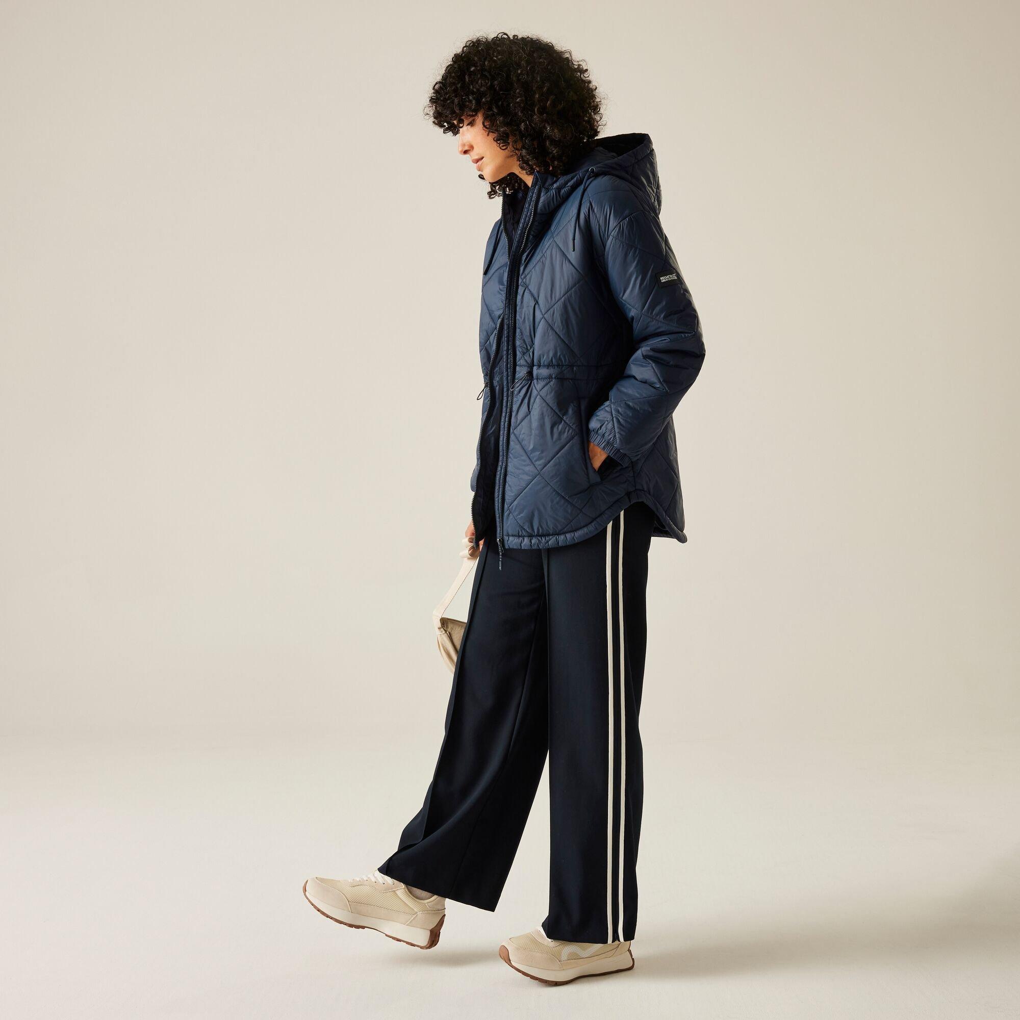 Navy - Regatta - Women's Ivey Warmloft Water-Repellent Hooded Quilted Jacket - 3