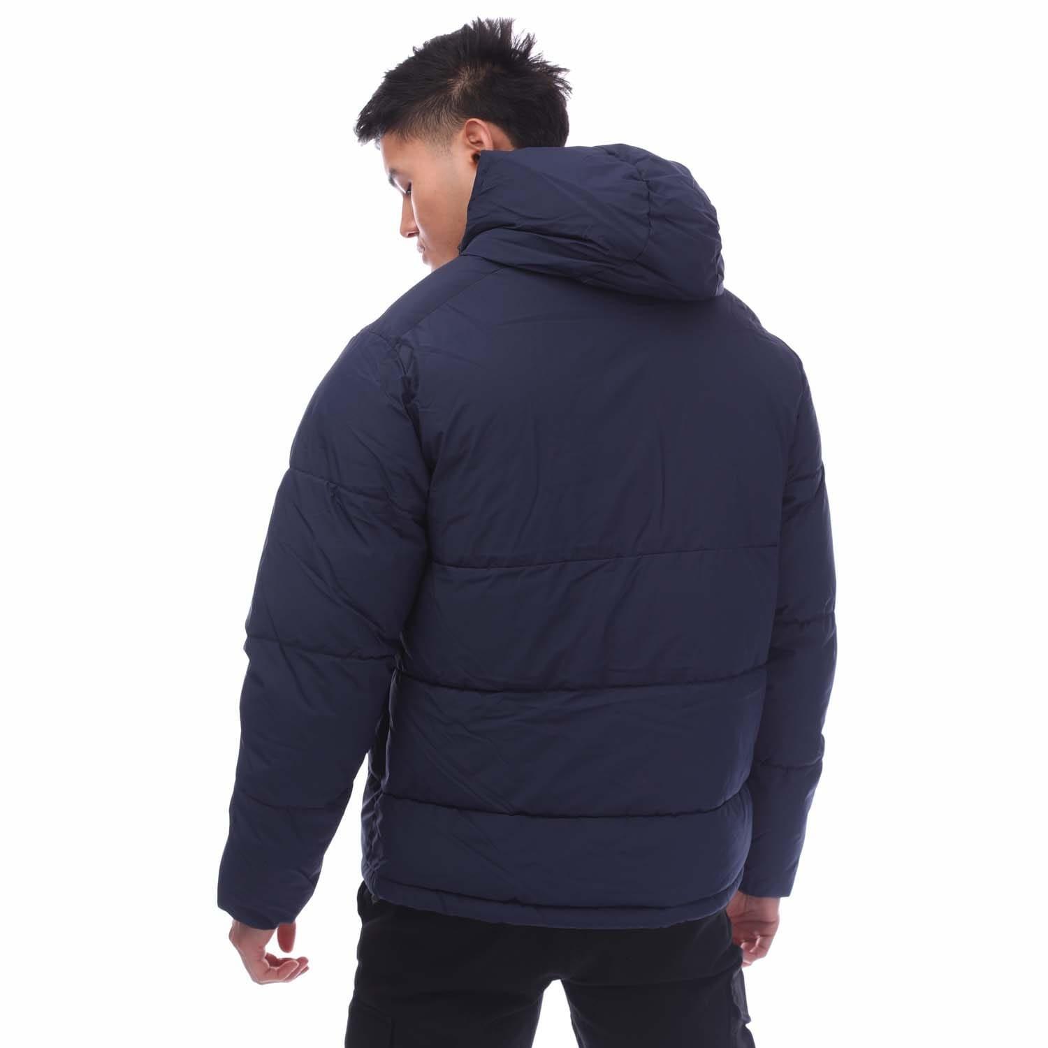 Navy - Jack and Jones - Otis Puffer Hooded Jacket - 2