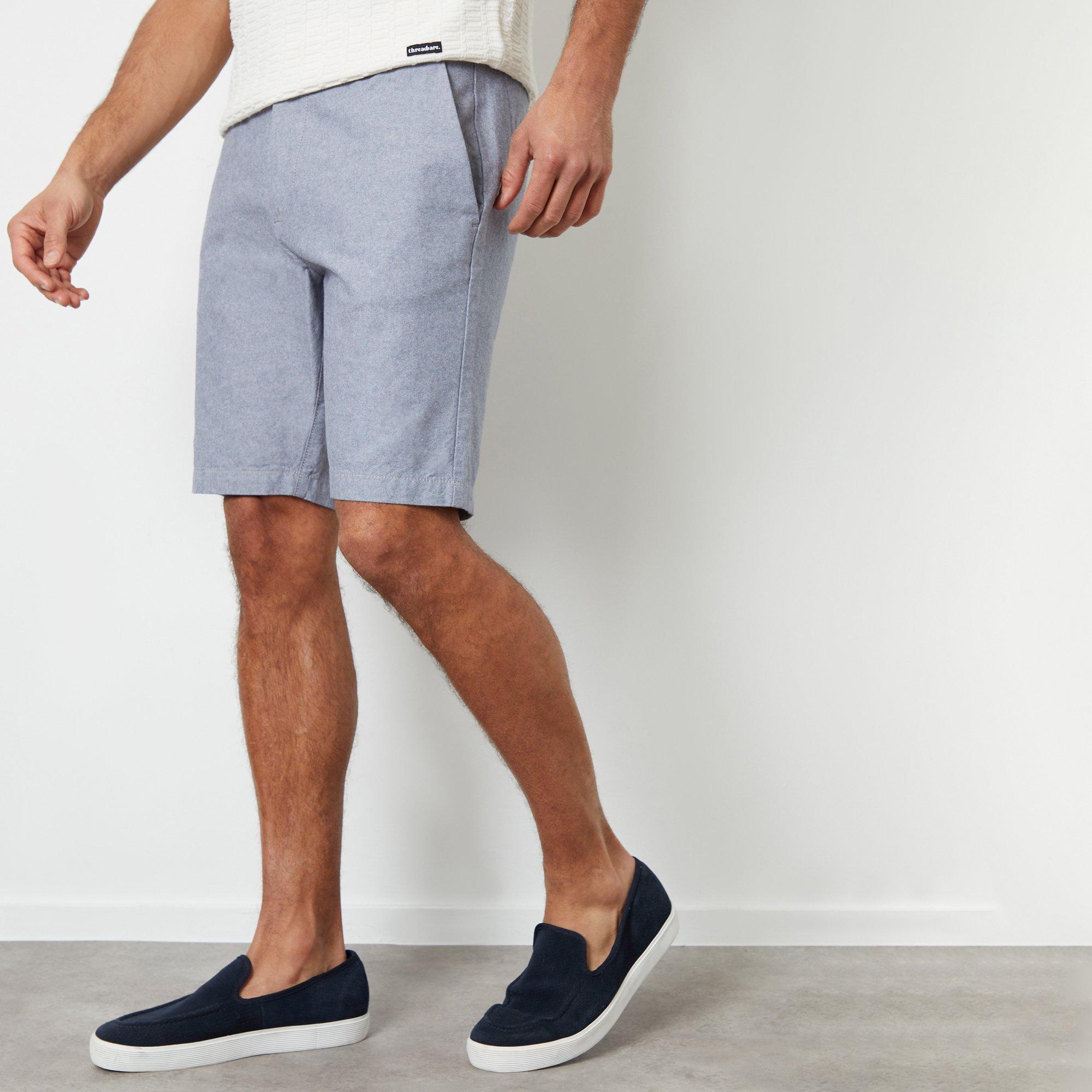 Pale Blue - Threadbare - Cotton Chino Shorts - 3