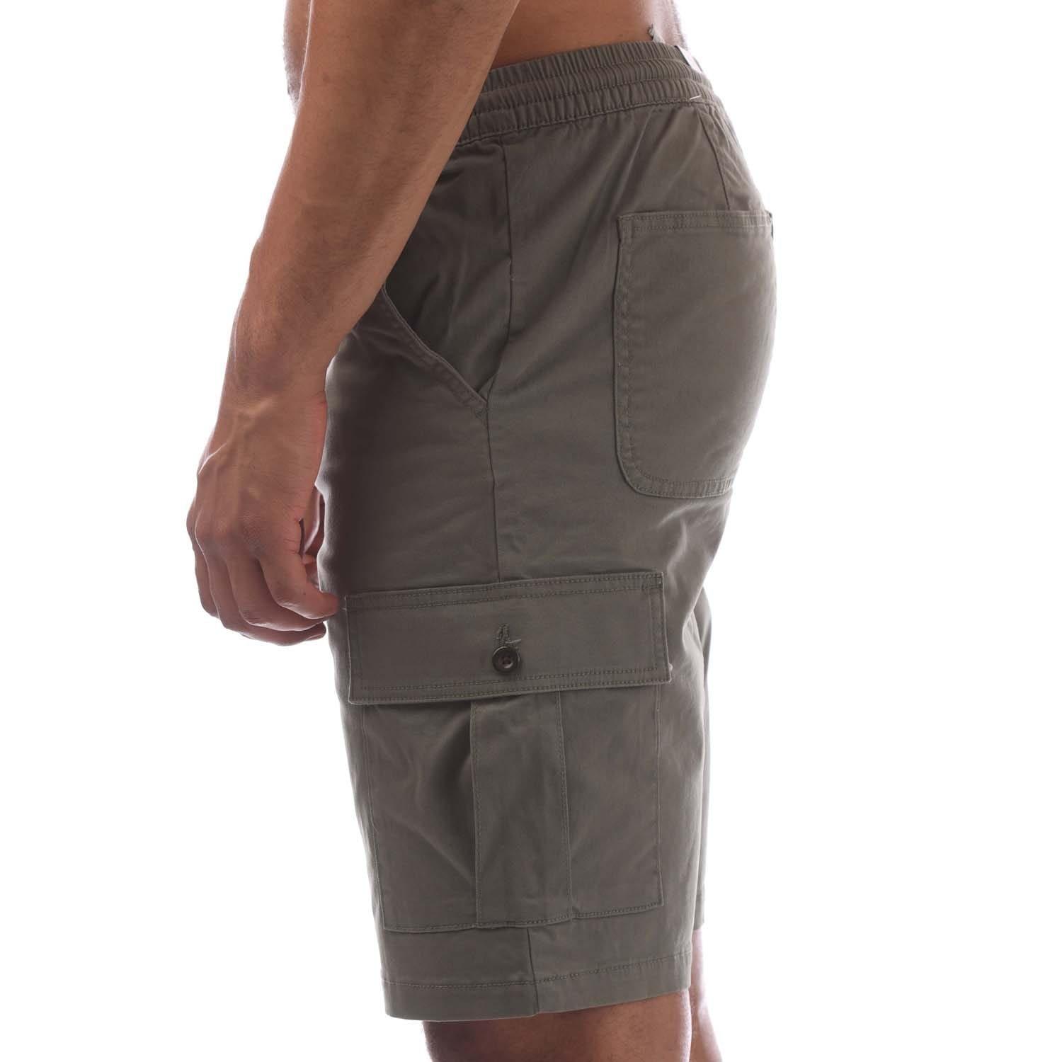 Green - Farah - Crane Organic Stretch Twill Cargo Shorts - 2
