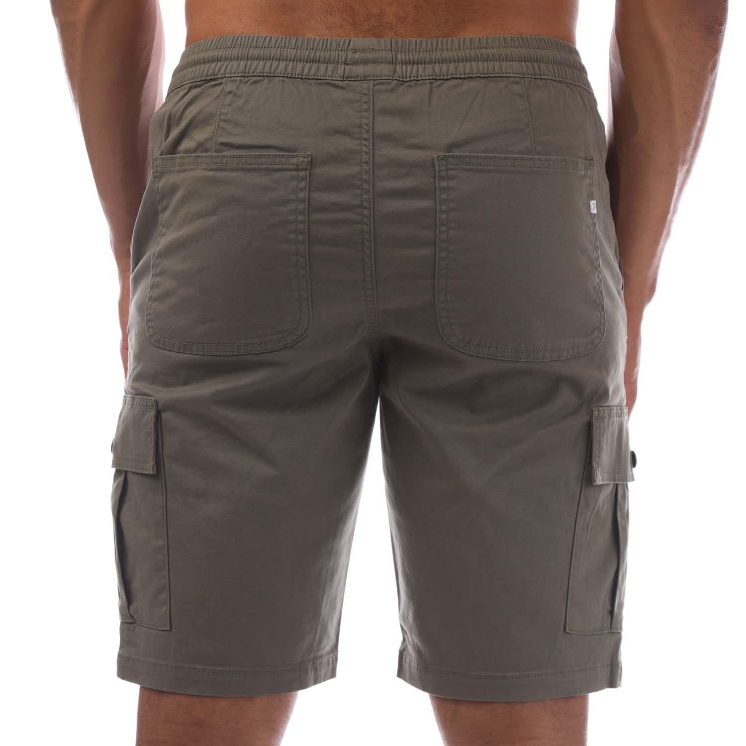 Green - Farah - Crane Organic Stretch Twill Cargo Shorts - 3