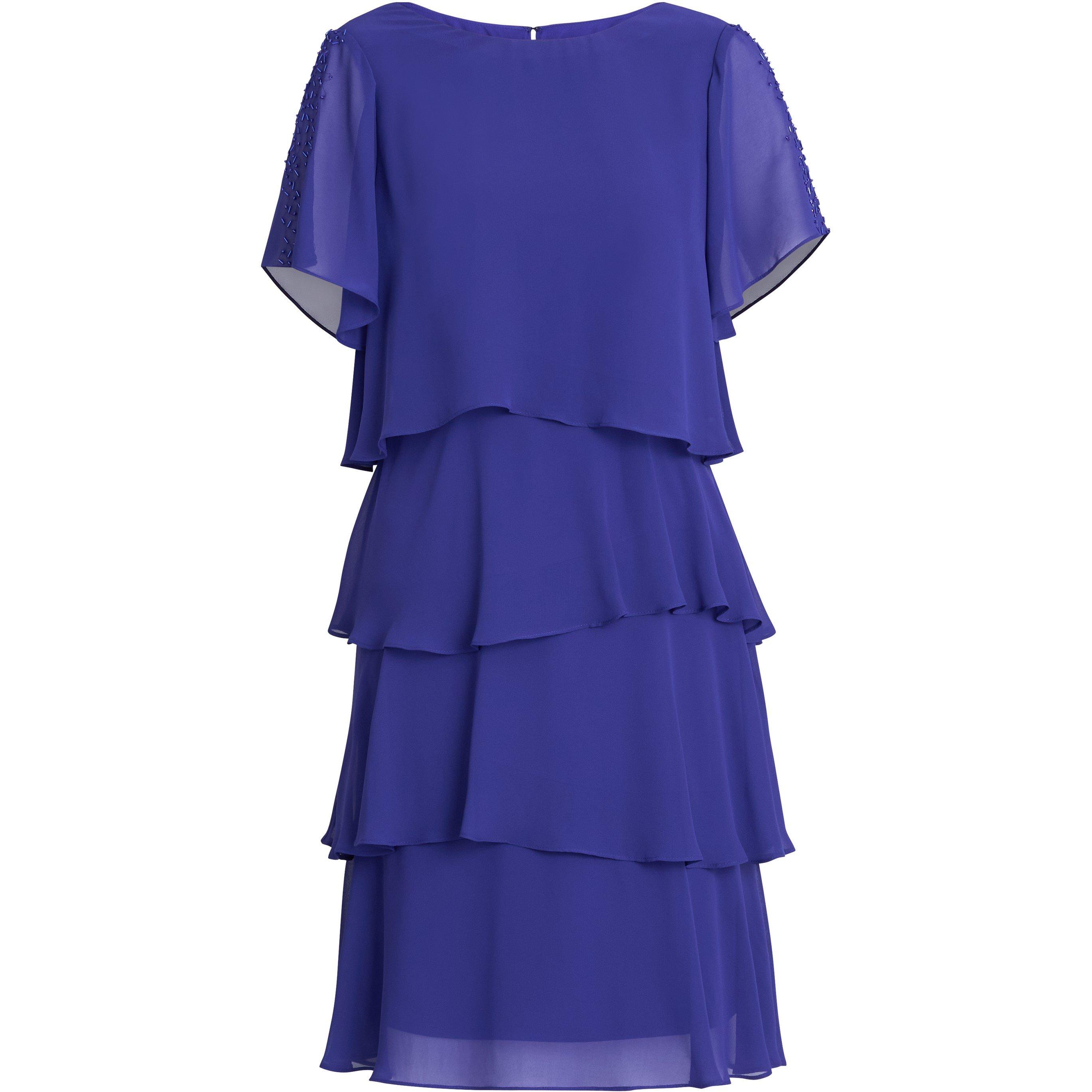Iris - Gina Bacconi - CHERRY Tiered Chiffon Dress - 4