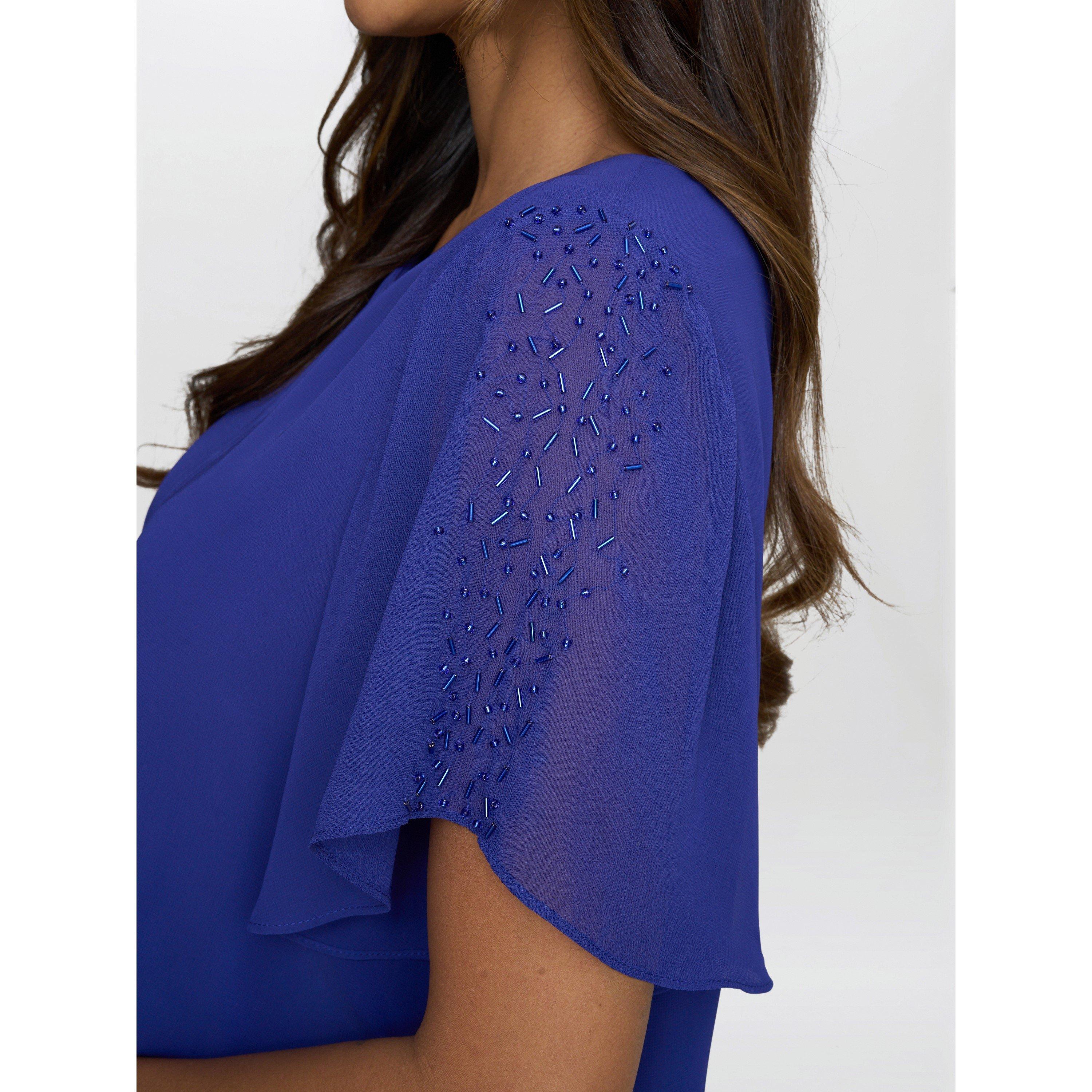 Iris - Gina Bacconi - CHERRY Tiered Chiffon Dress - 5