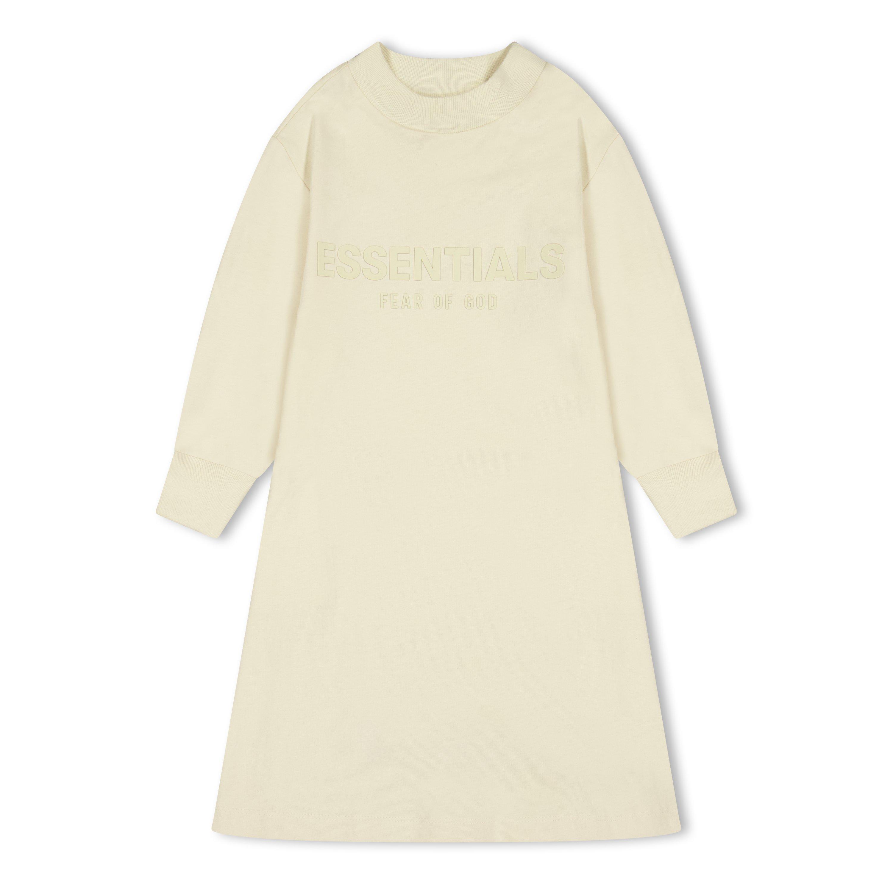 Egg Shell - Fear Of God Essentials - Unisex Kids' Long Sleeve T-Shirt Dress - 1