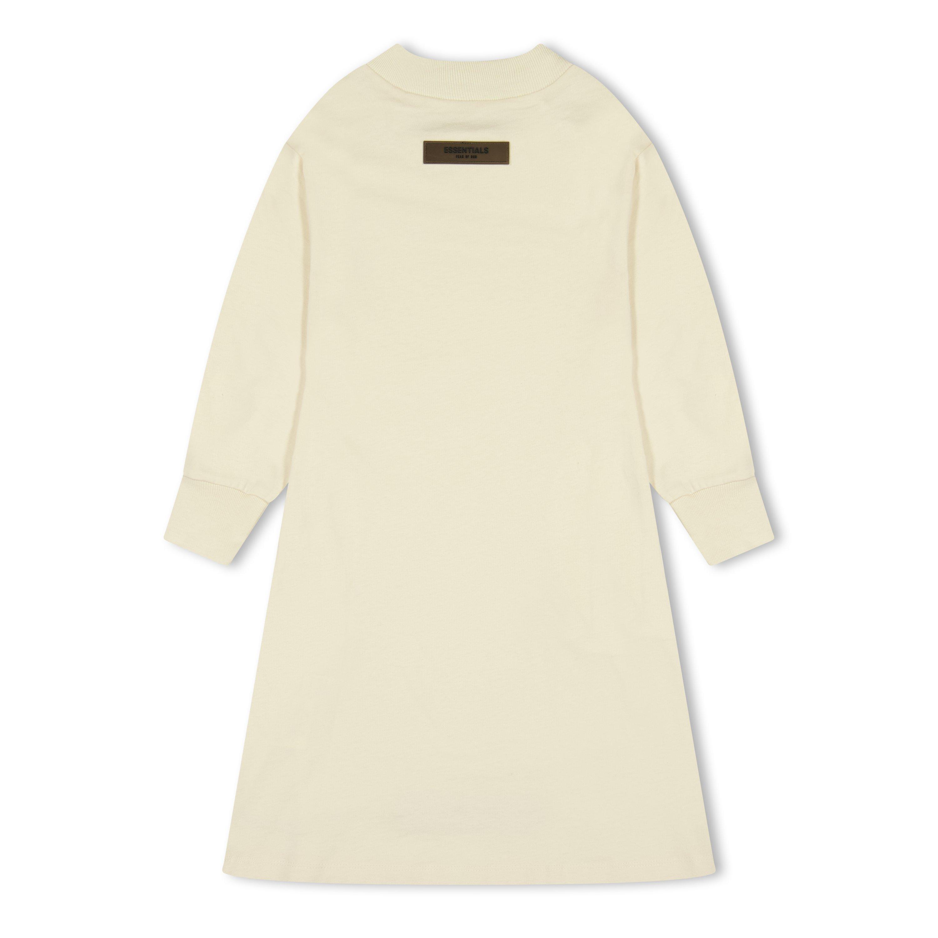 Egg Shell - Fear Of God Essentials - Unisex Kids' Long Sleeve T-Shirt Dress - 2