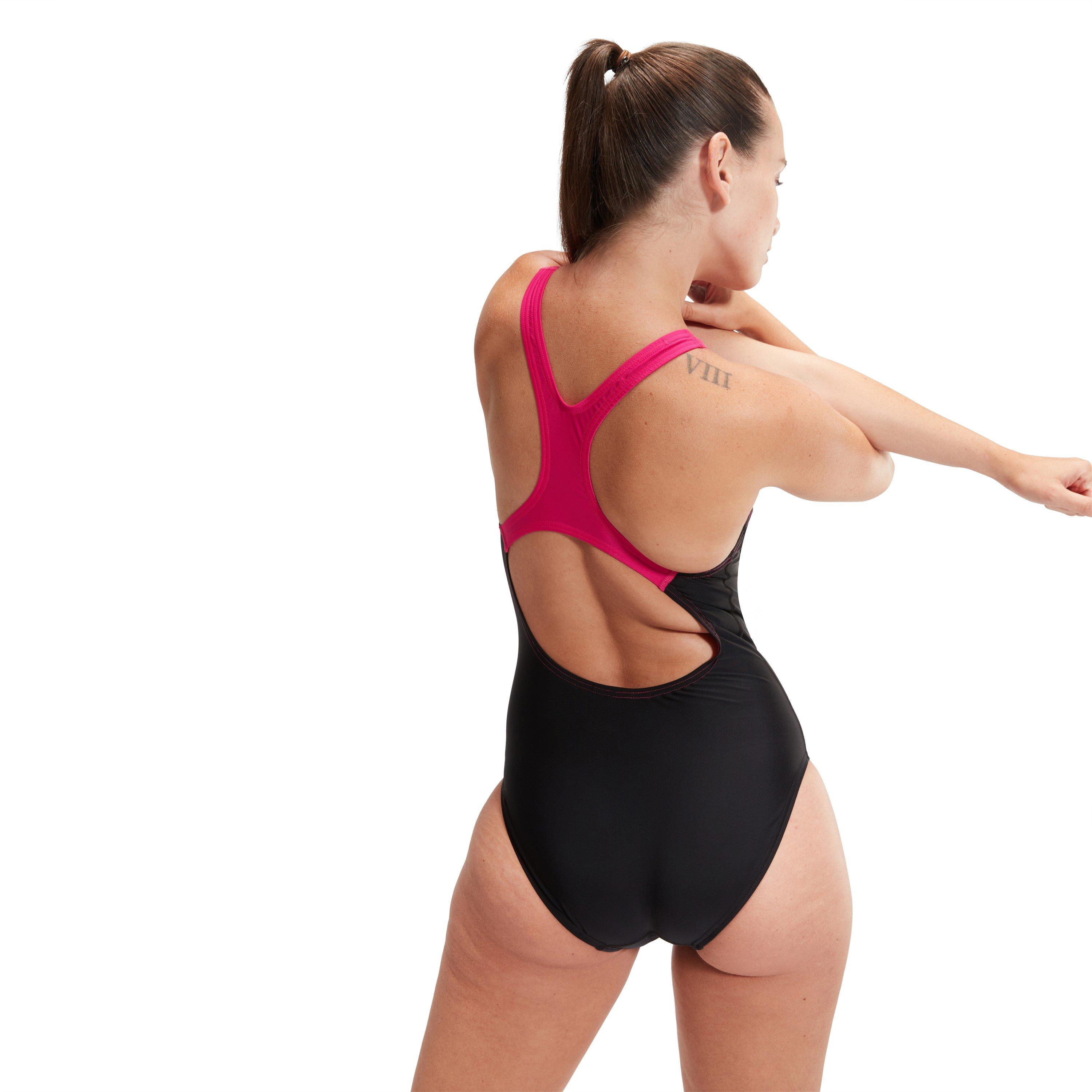 Sort/ Pink - Speedo - Medley Medalist swimsuit - 4