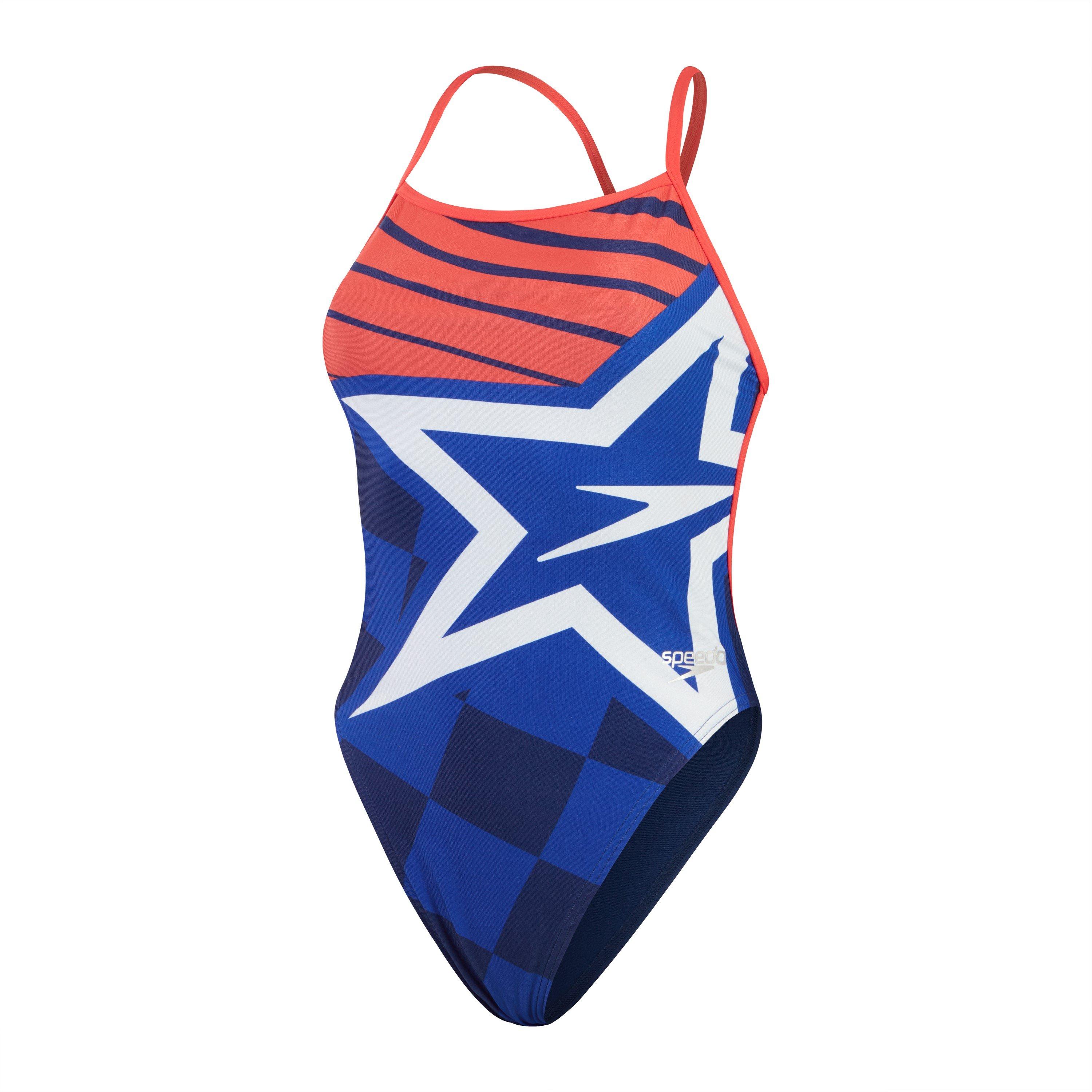 Blå - Speedo - Womens Placement Digital Vback - 1