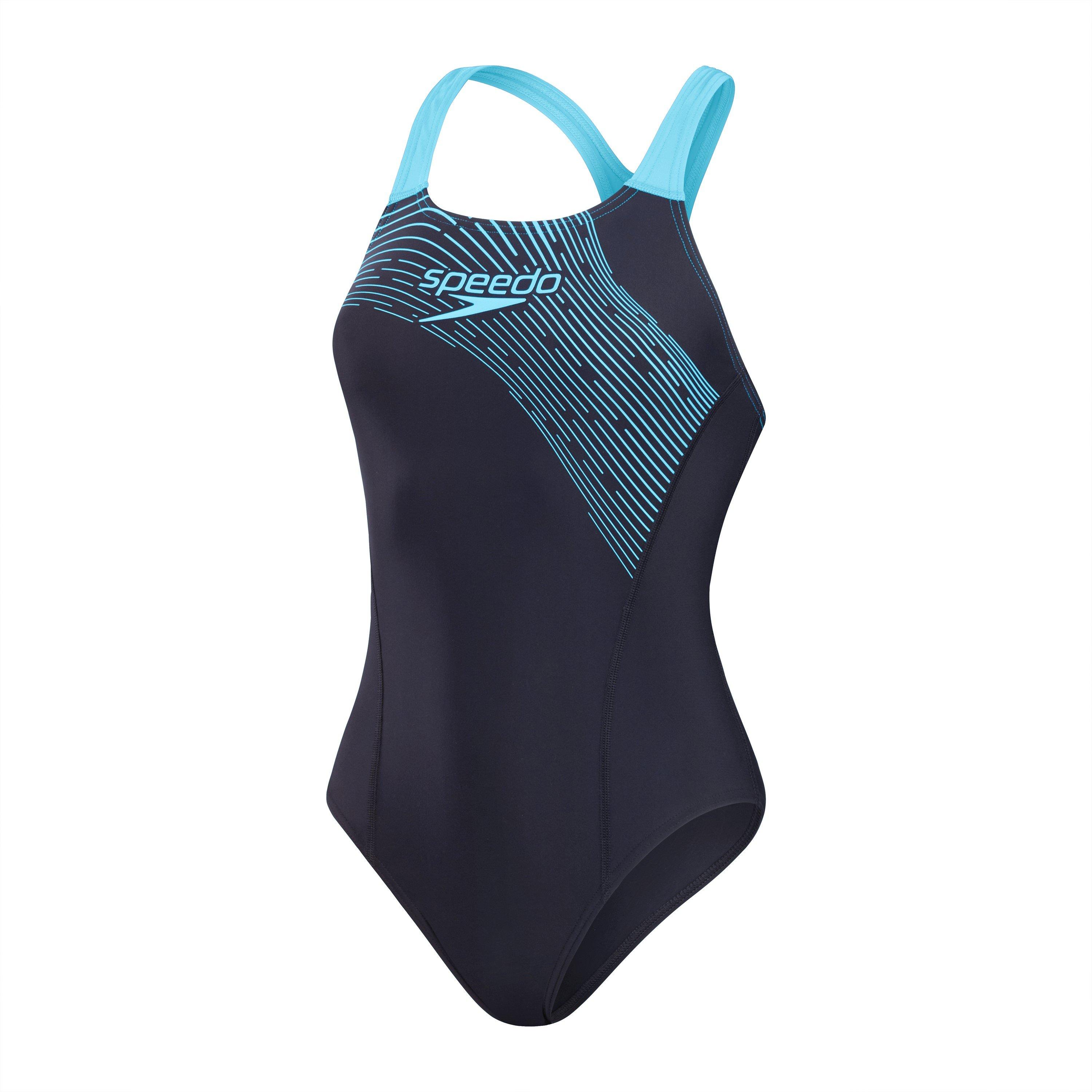 Blu navy - Speedo - Womens Medley Logo 1 Piece - 1