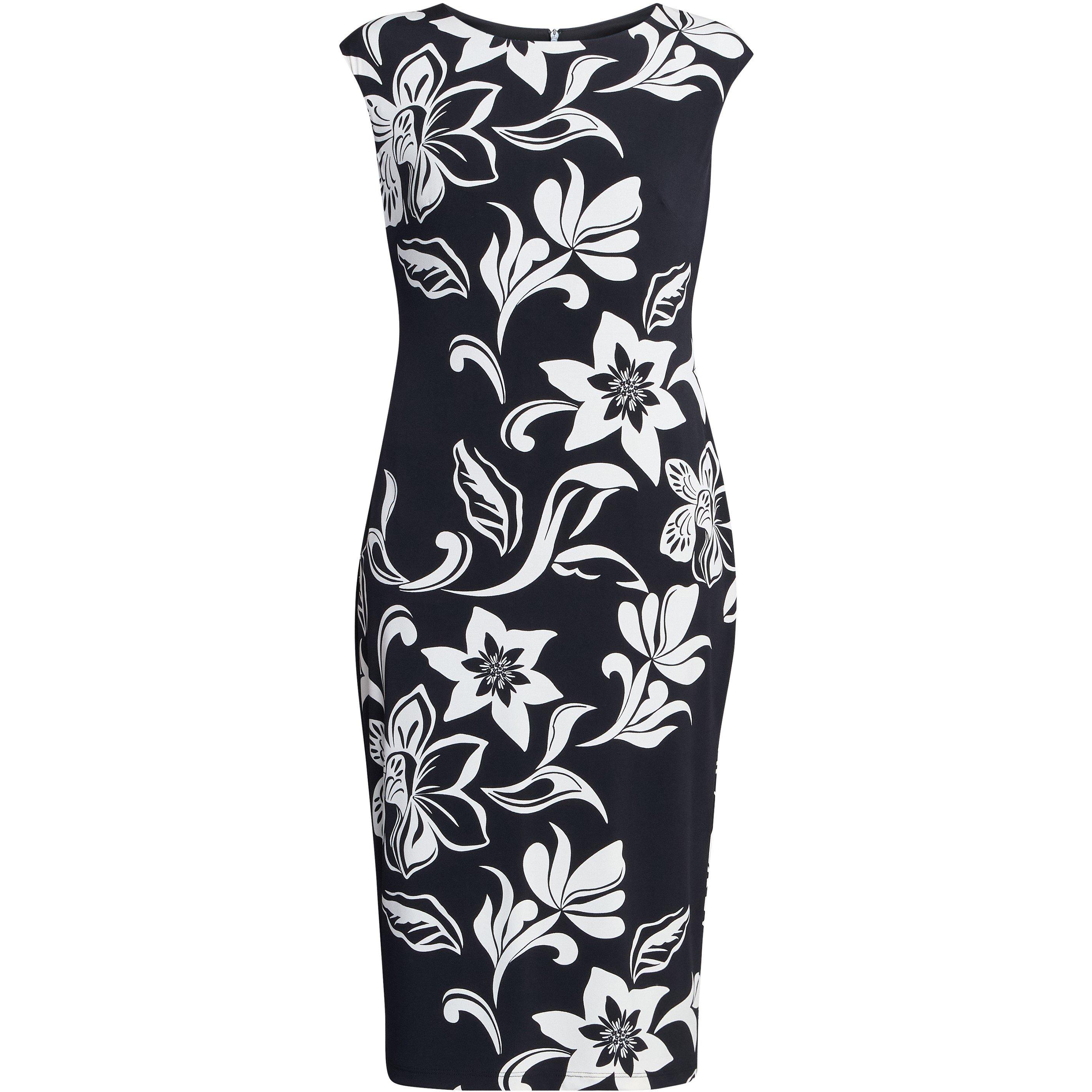 Black / Ivory - Gina Bacconi - MARJORIE Floral Shift Dress - 4