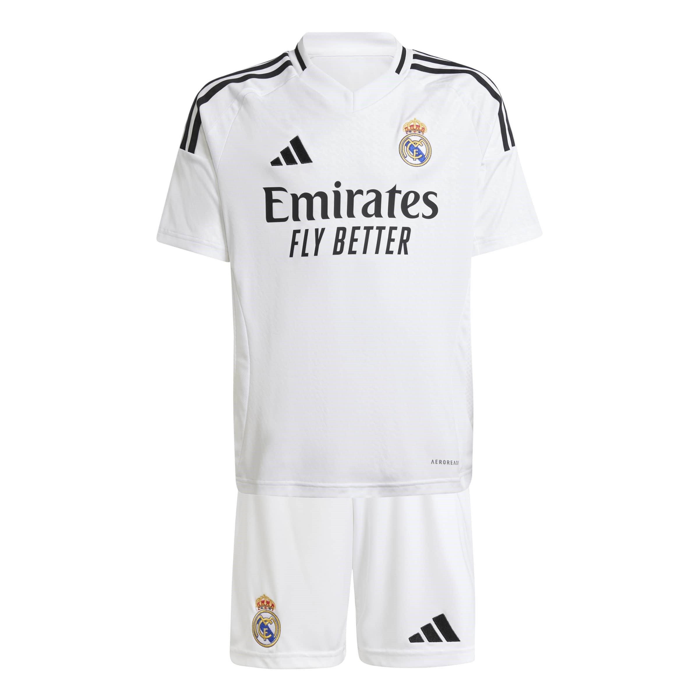Adidas  Kids Real Madrid Home Minikit 2024 2025 Juniors - White - 13 Years