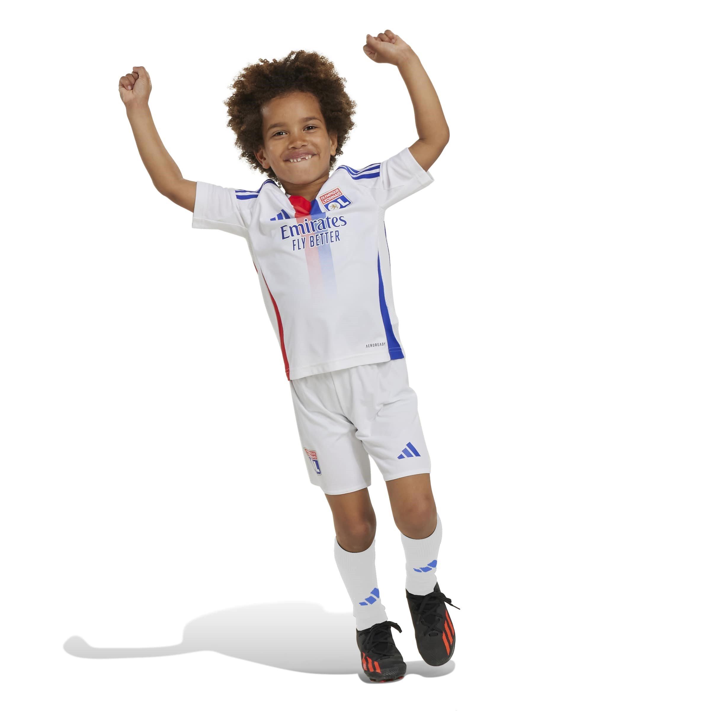 Bijela - adidas - Kids' Olympique Lyonnais Home 2025-2026 Ligue 1 Football Kit Mini Kits - 7