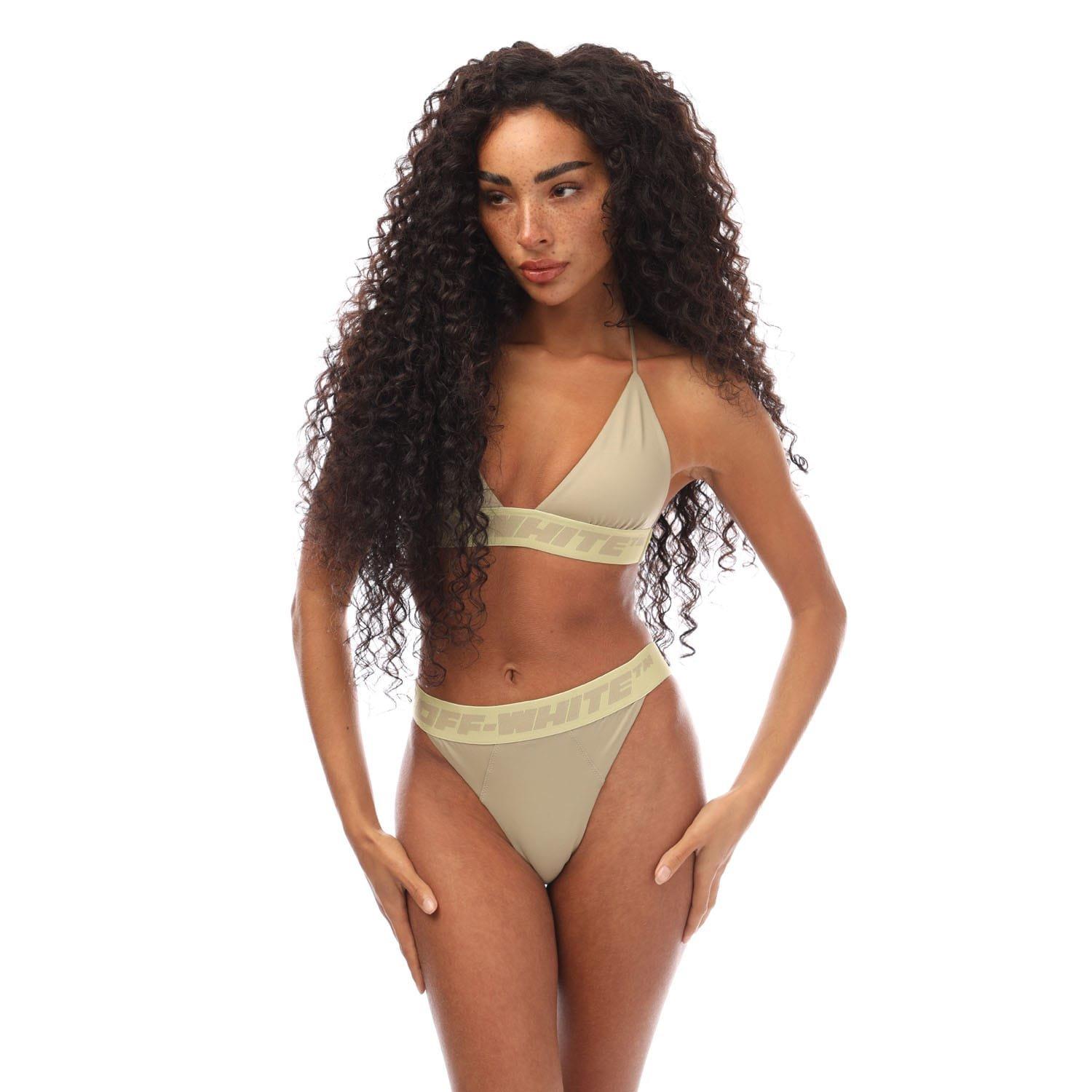 Green - Off White - Logo Band Bikini - 2