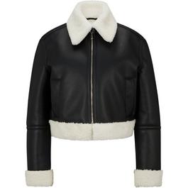 Hugo Adaph-1 Faux Sheepskin Jacket