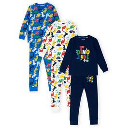 Firetrap Kids Boys 3 Pack Dinosaur Pyjama Set