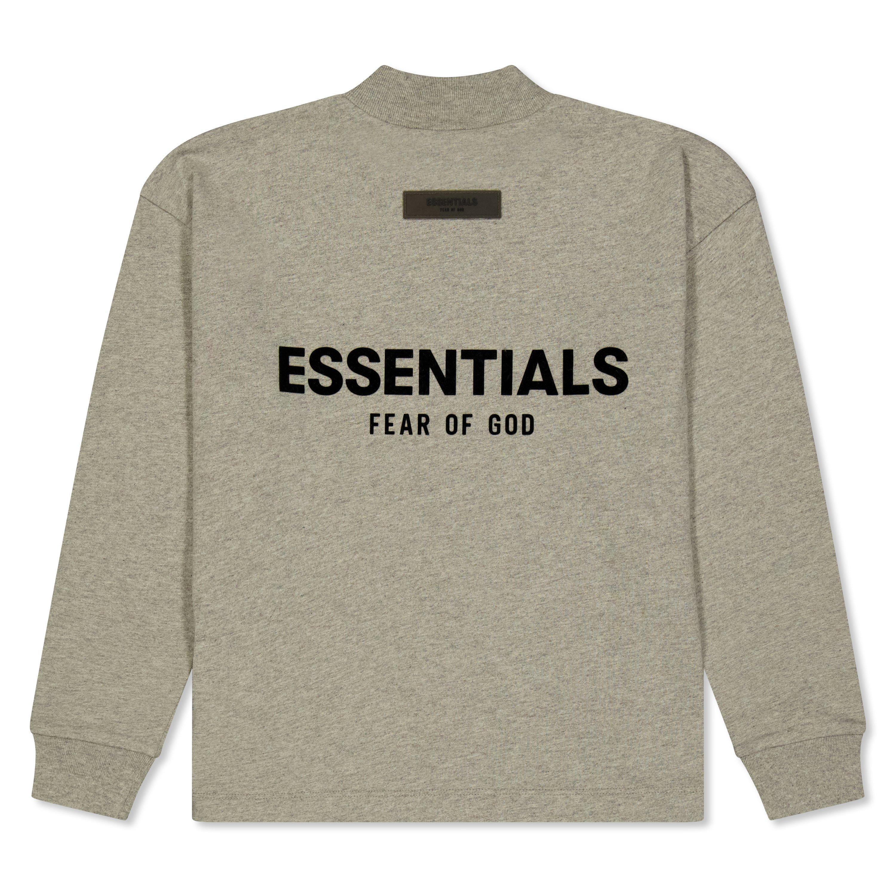 Dark Oatmeal - Fear Of God Essentials - Unisex Kids' Long Sleeve Oversized Fit T-Shirt - 2