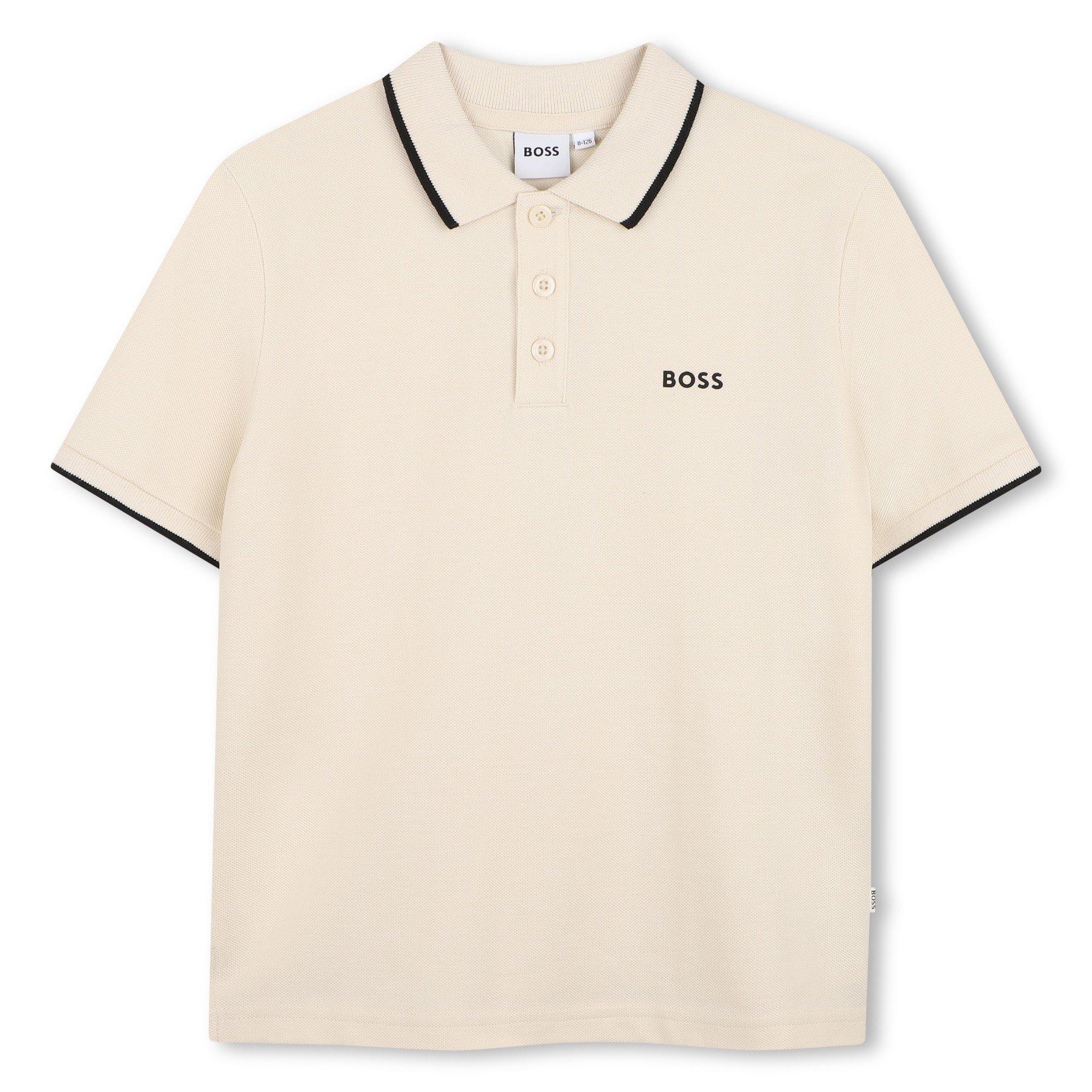 Boss  Sand Kids' Short Sleeve Polo Shirt - 8 Yrs