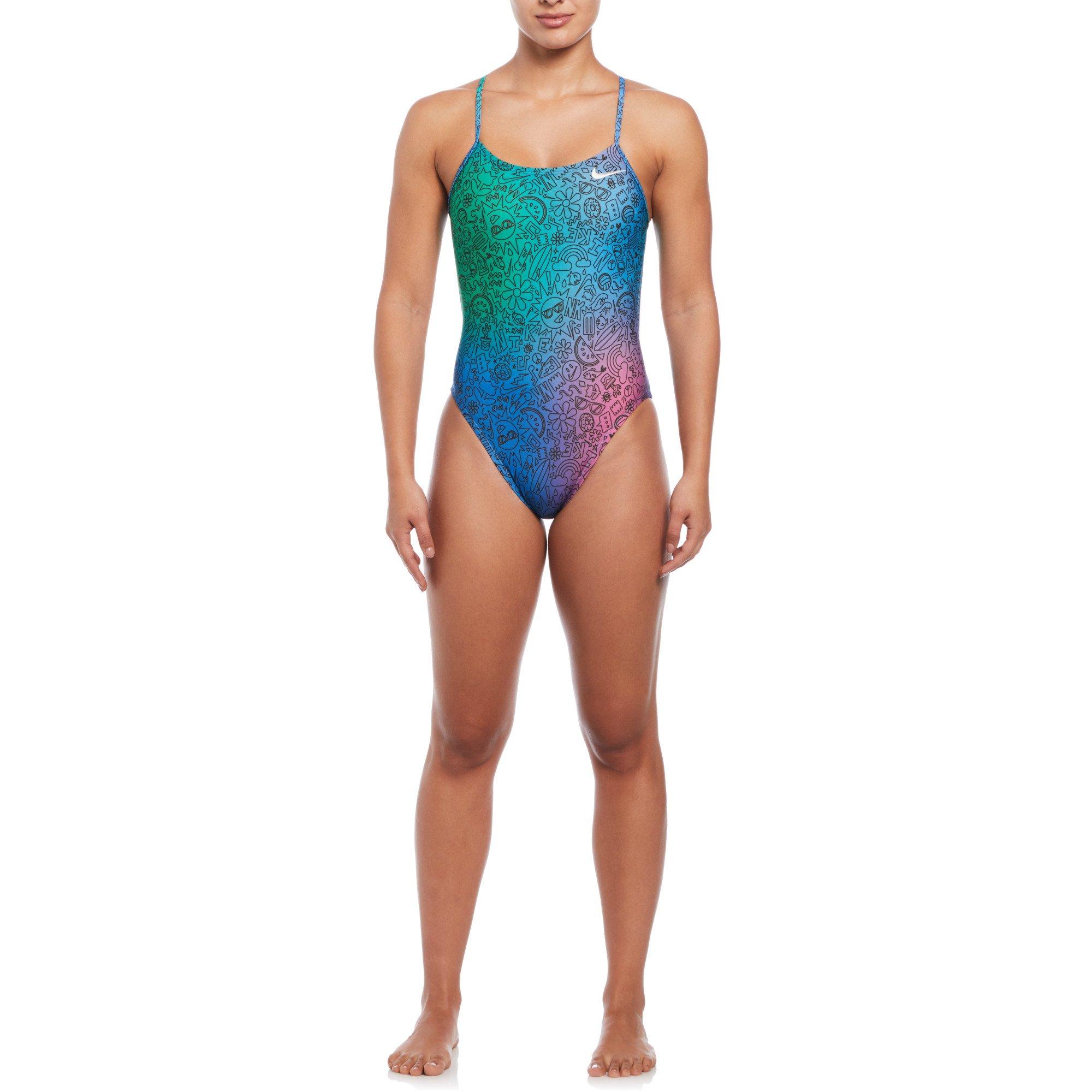 Multi - Nike - Swim Hydra strong Cutout One-Piece Swimsuit - 2