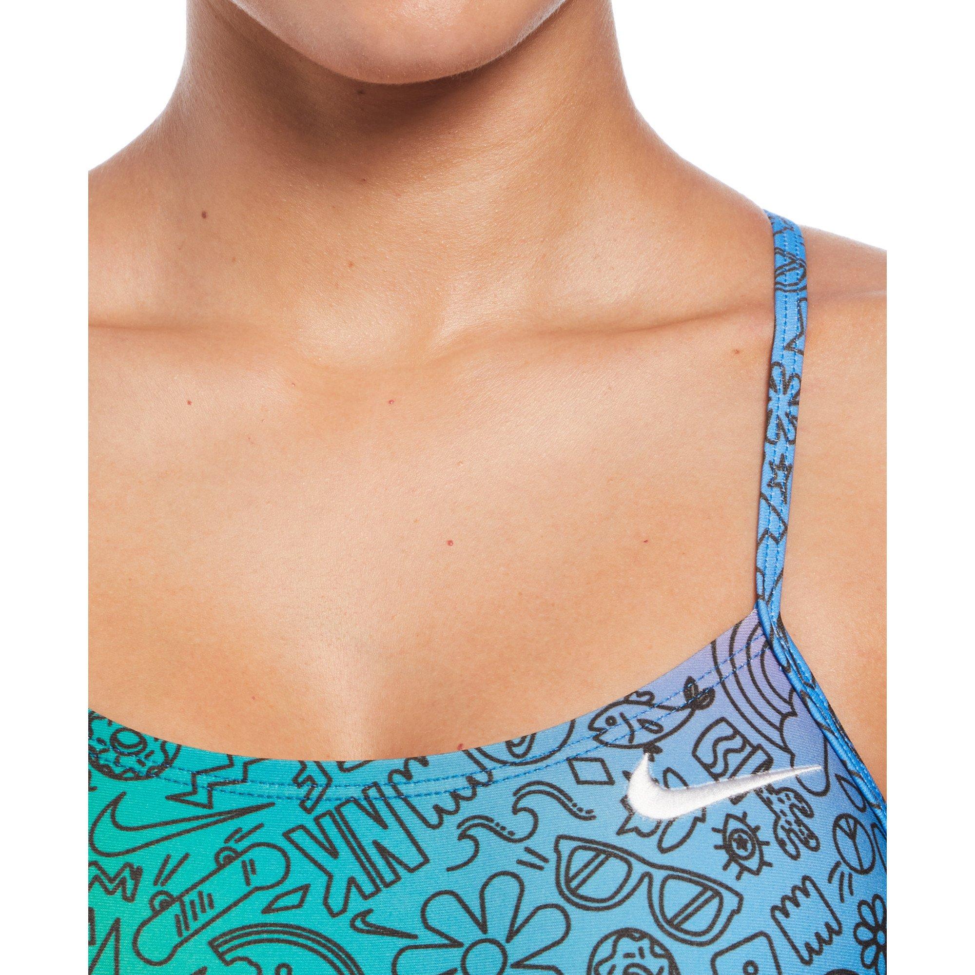 Multi - Nike - Swim Hydra strong Cutout One-Piece Swimsuit - 5