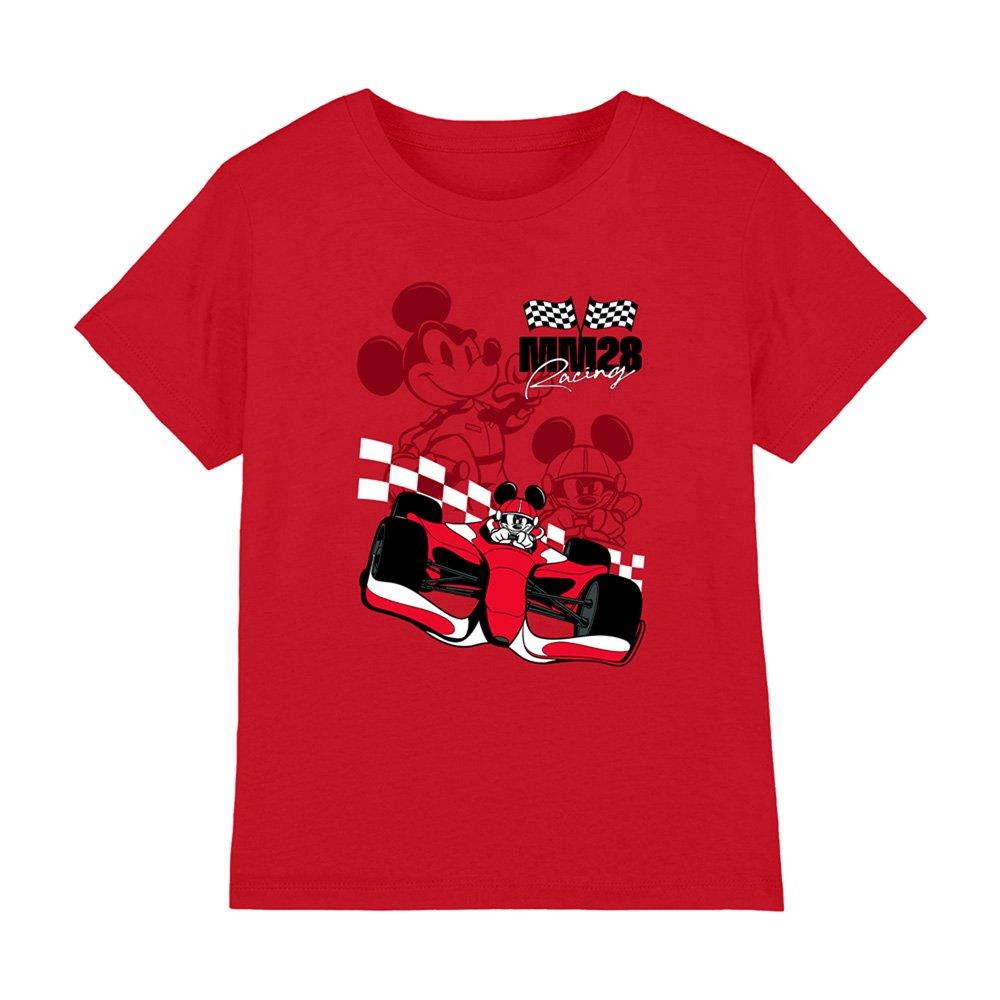 Red - Disney - Mickey Mouse Race Car Kids T-Shirt Red - 1