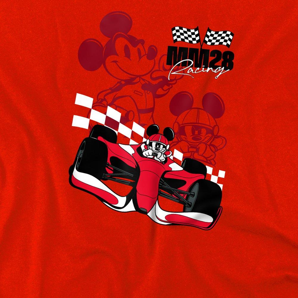 Red - Disney - Mickey Mouse Race Car Kids T-Shirt Red - 2