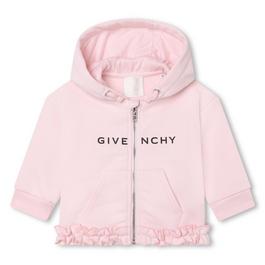 GIVENCHY Ruffle Zip Up Hoodie Infants