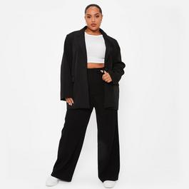 I Saw It First ISAWITFIRST Pintuck Tailored Wide Leg Trousers