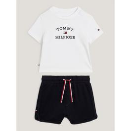 Tommy Hilfiger Logo T Shirt and Shorts Set Infants