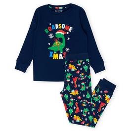 Firetrap Kids Boys Christmas Dinosaur Pyjama Set