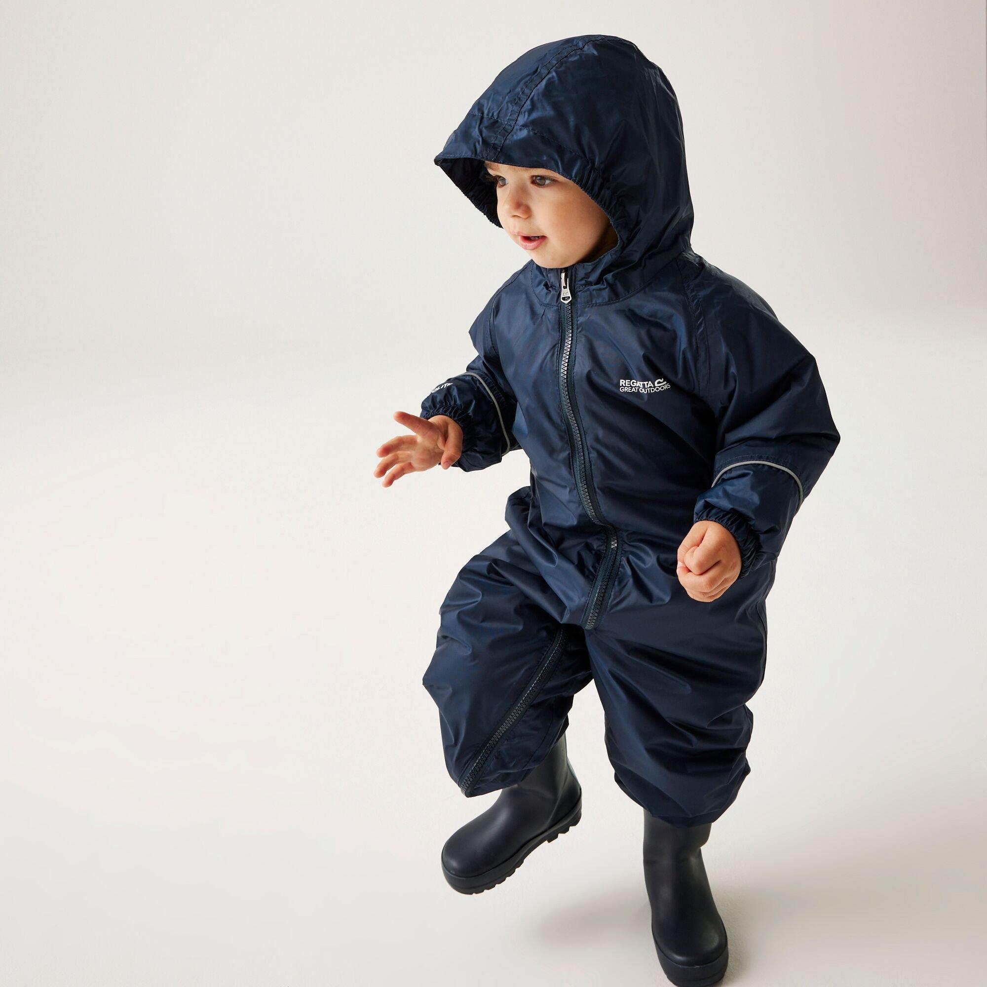Navy Blue - Regatta - Kids' Splosh III Fleece Lined Ski Suit - 3