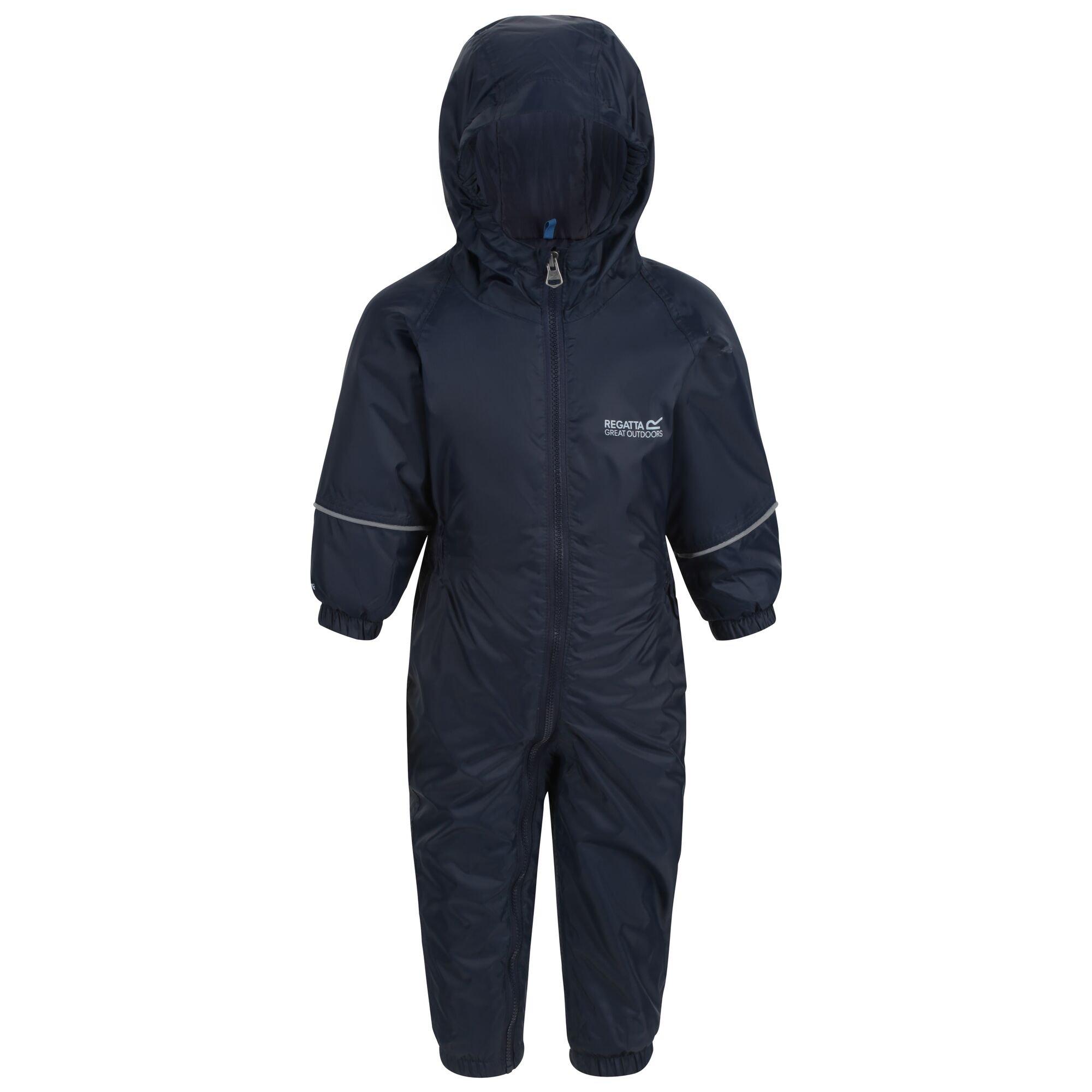 Navy Blue - Regatta - Kids' Splosh III Fleece Lined Ski Suit - 5
