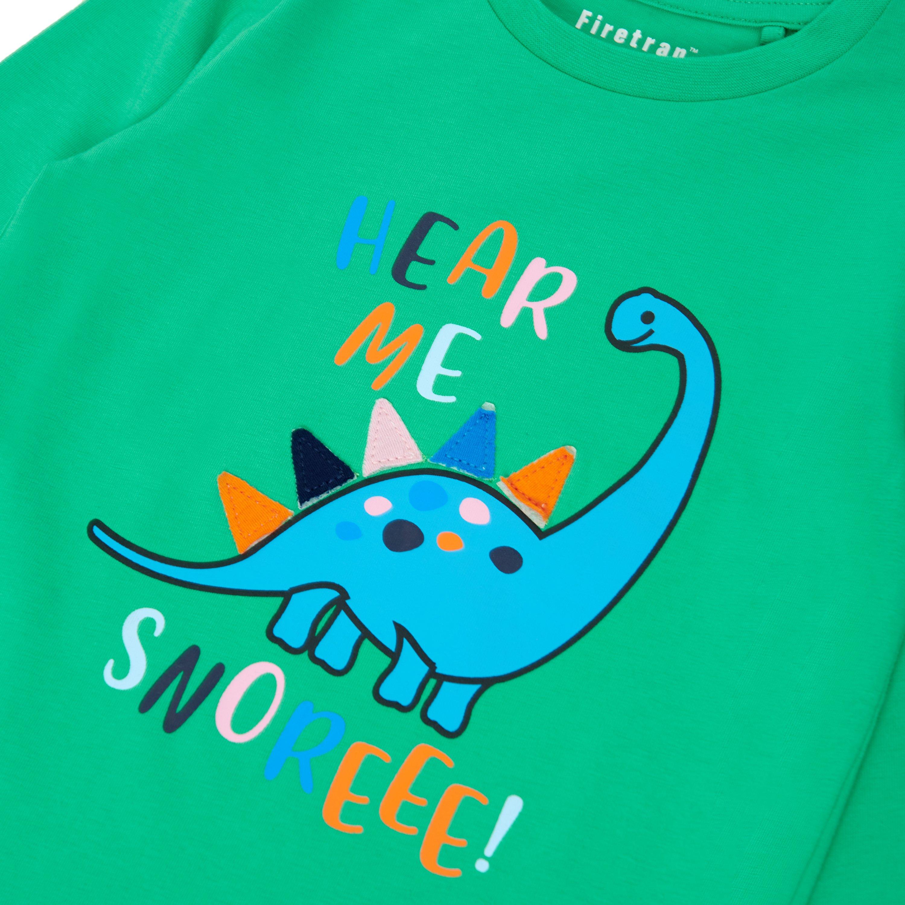 Green/Multi - Firetrap - Dinosaur Long-Sleeve Pyjama Sets - 5