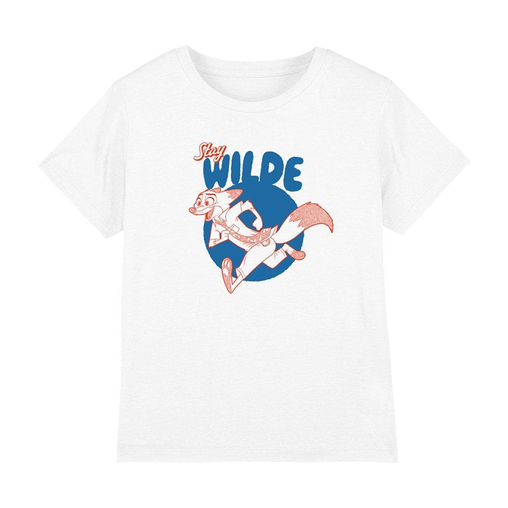 White - Disney - Zootopia 2 Nick Wilde Stay Wild Kids T-Shirt Whit - 1