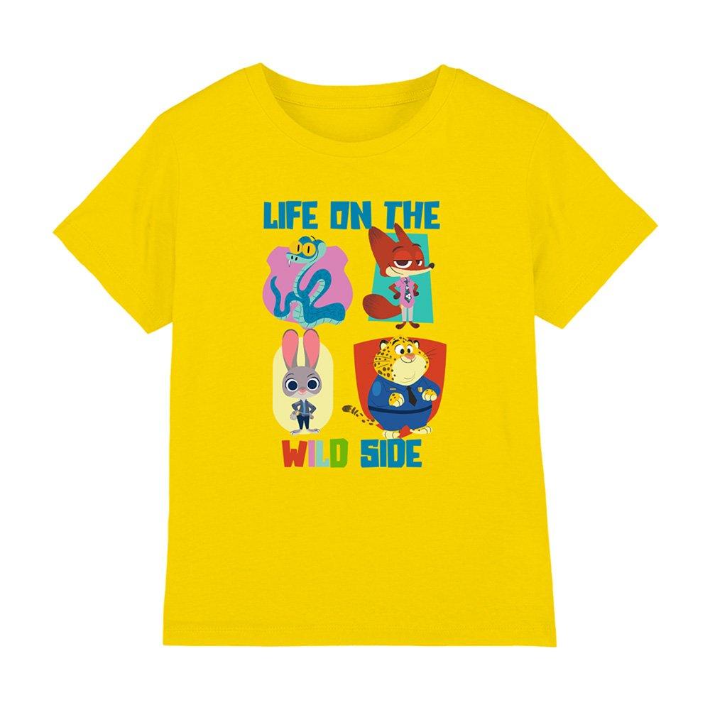 Yellow - Disney - Zootopia 2 Life On The Wild Side Kids T-Shirt Yel - 1