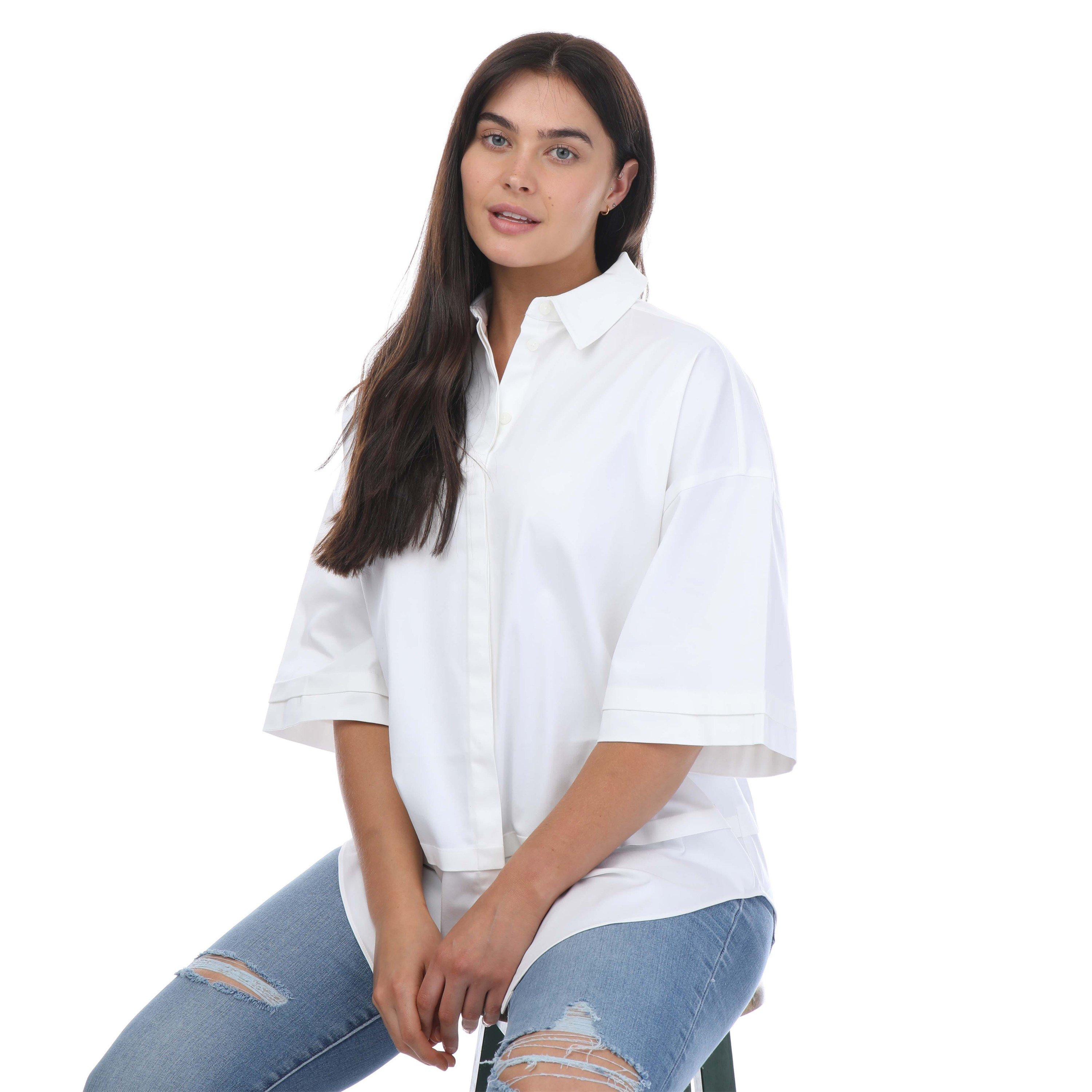 White - Ted Baker - Orlanda Oversized three quarter Length Shirt - 4