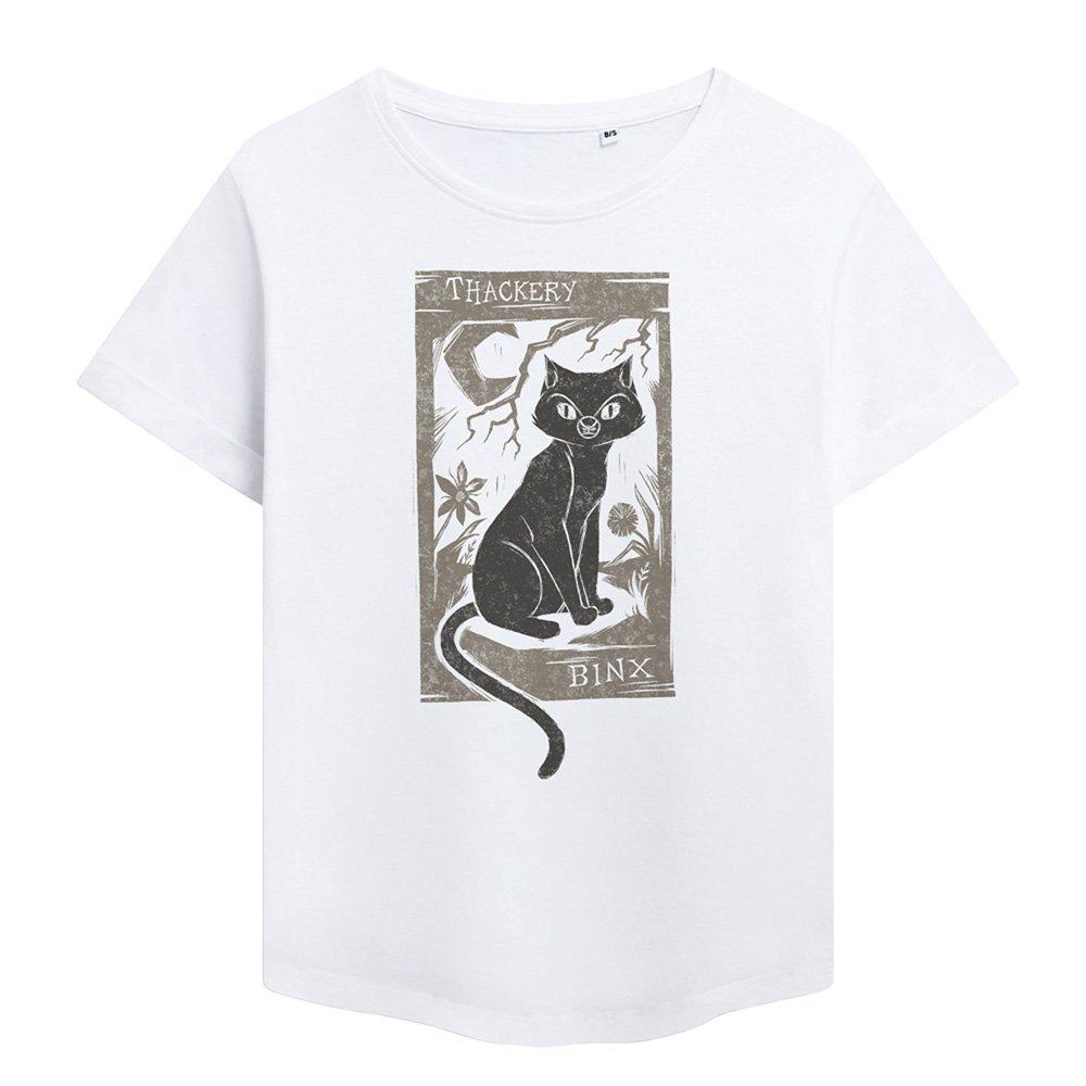 White - Disney - Hocus Pocus Woodcut Thackery Binx Fashion T-Shirt - 1